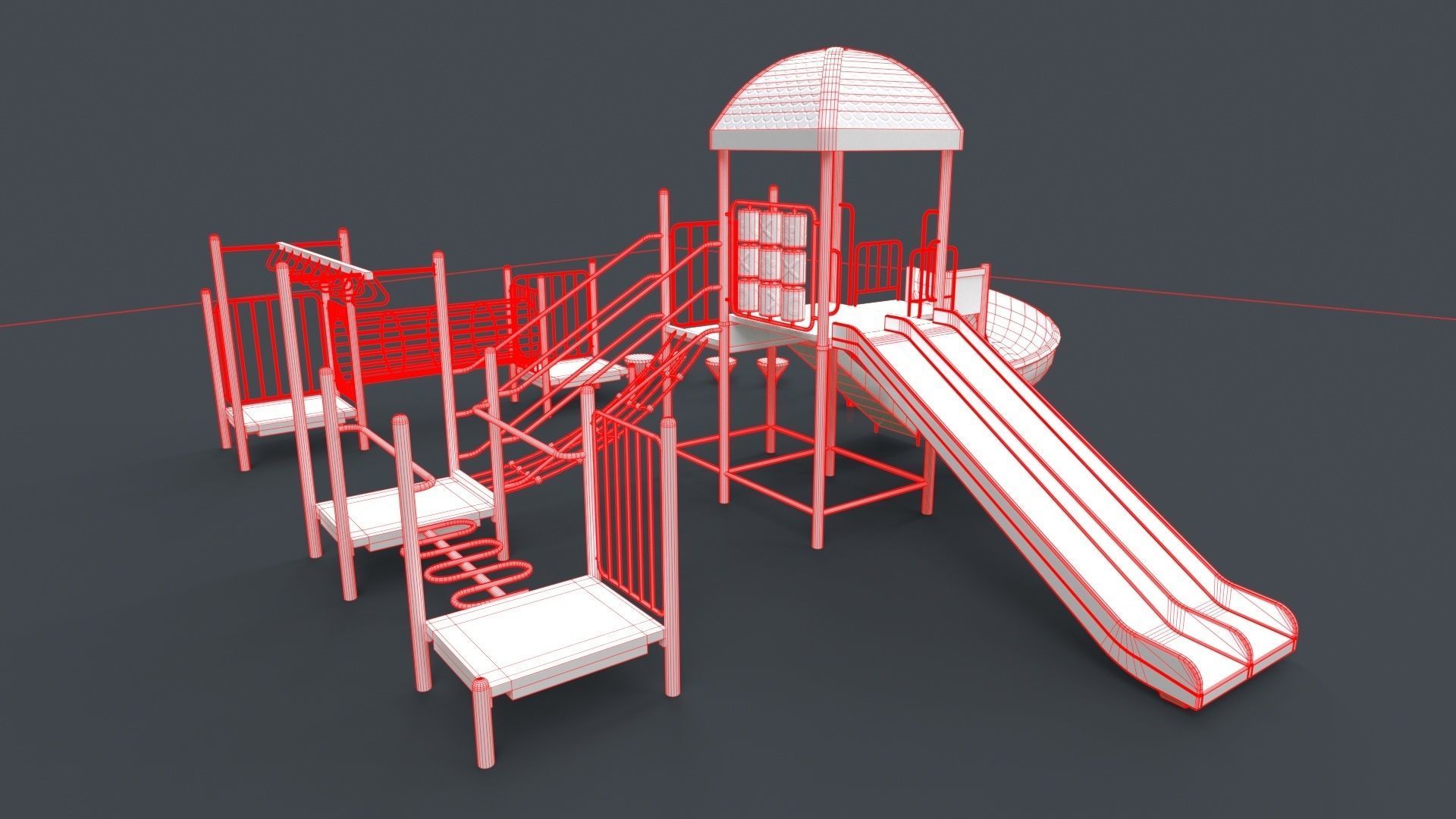 PBR Playground Outdoor Jungle Gym - Mega Pack 3D Model Collection_172
