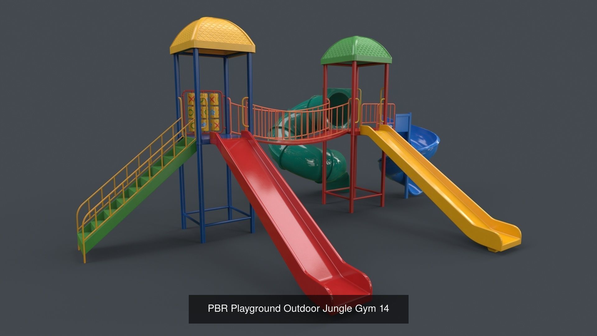 PBR Playground Outdoor Jungle Gym - Mega Pack 3D Model Collection_80