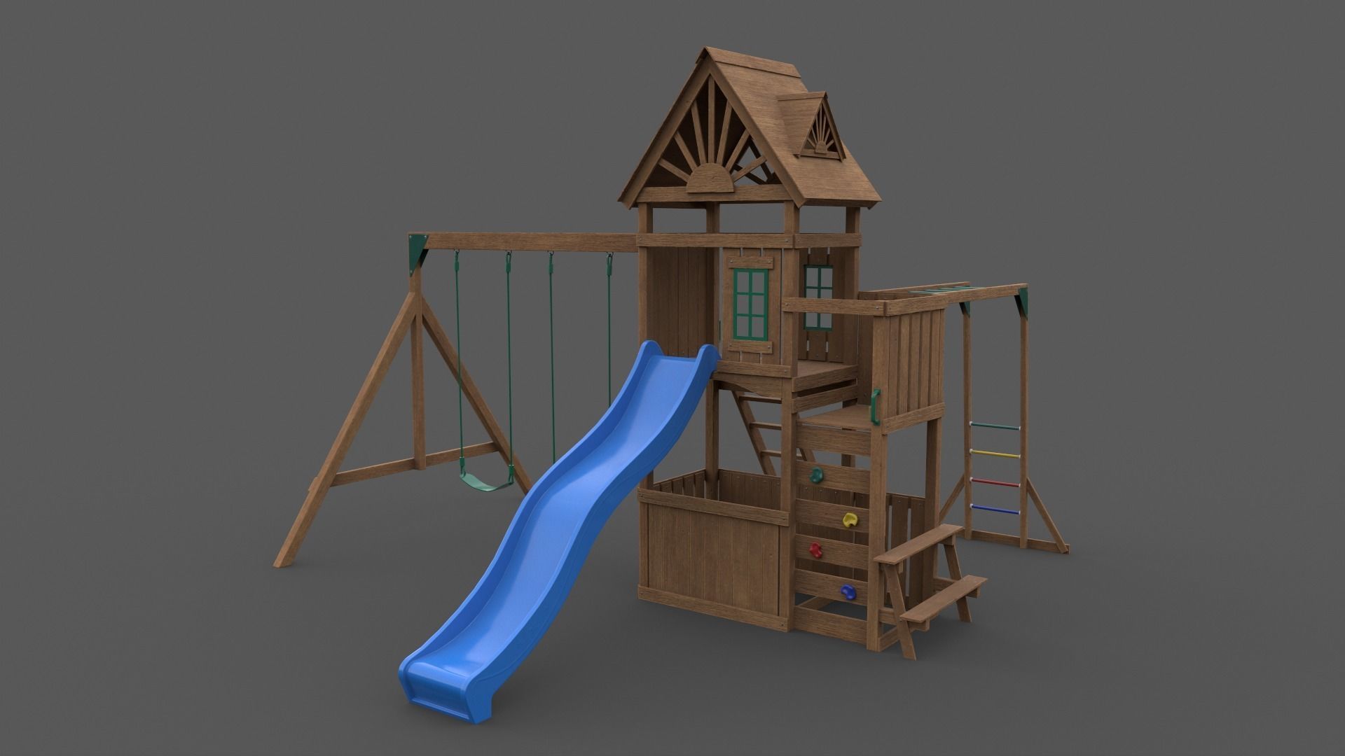 PBR Playground Outdoor Jungle Gym - Mega Pack 3D Model Collection_92