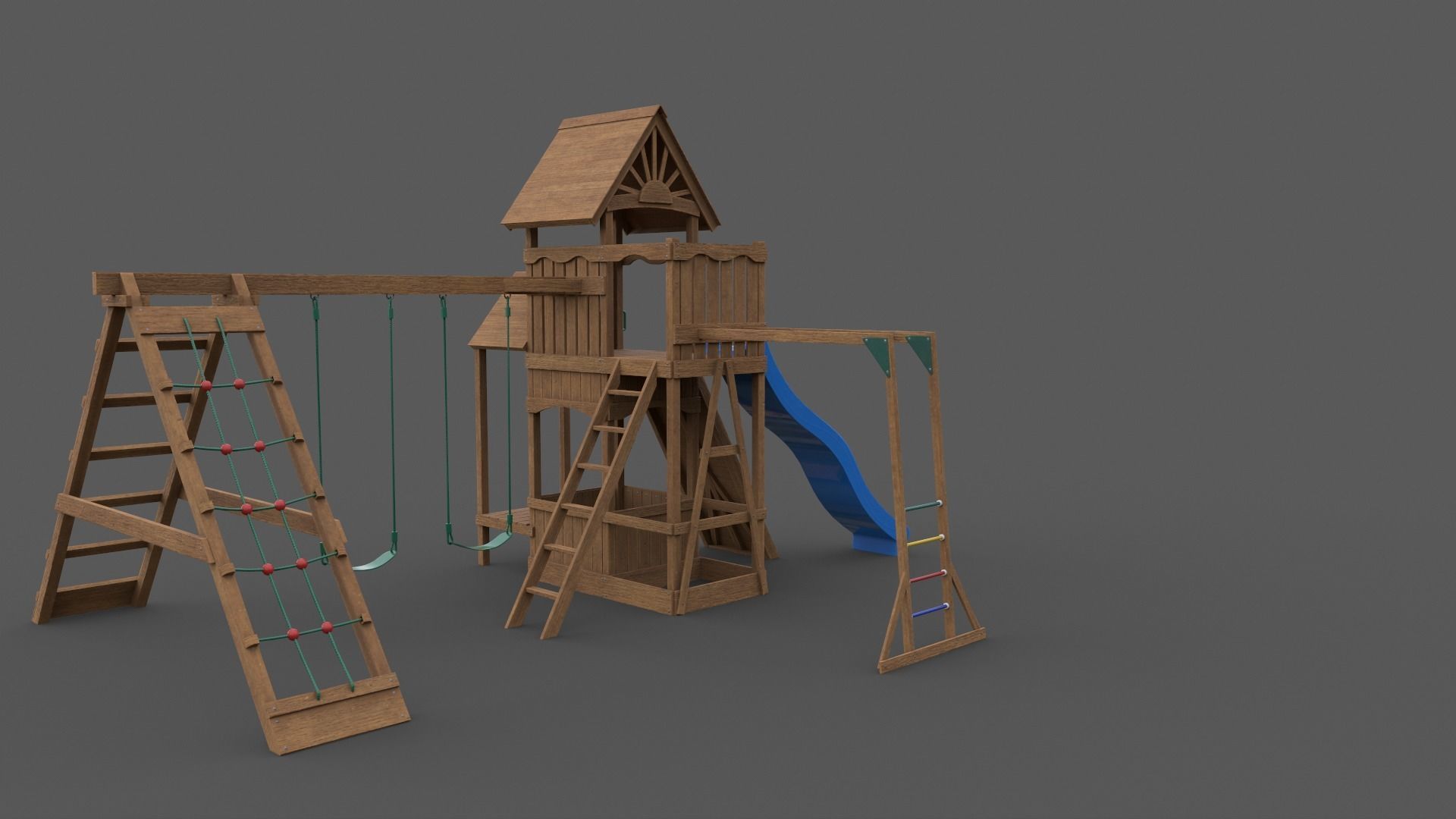 PBR Playground Outdoor Jungle Gym - Mega Pack 3D Model Collection_112