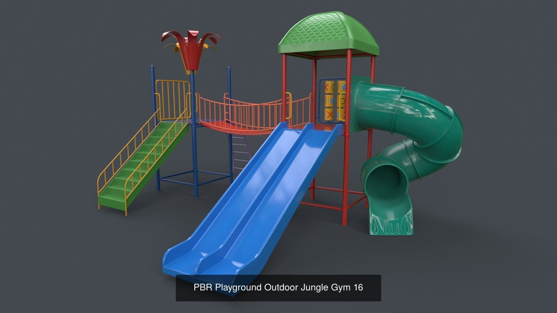 PBR Playground Outdoor Jungle Gym - Mega Pack 3D Model Collection_83