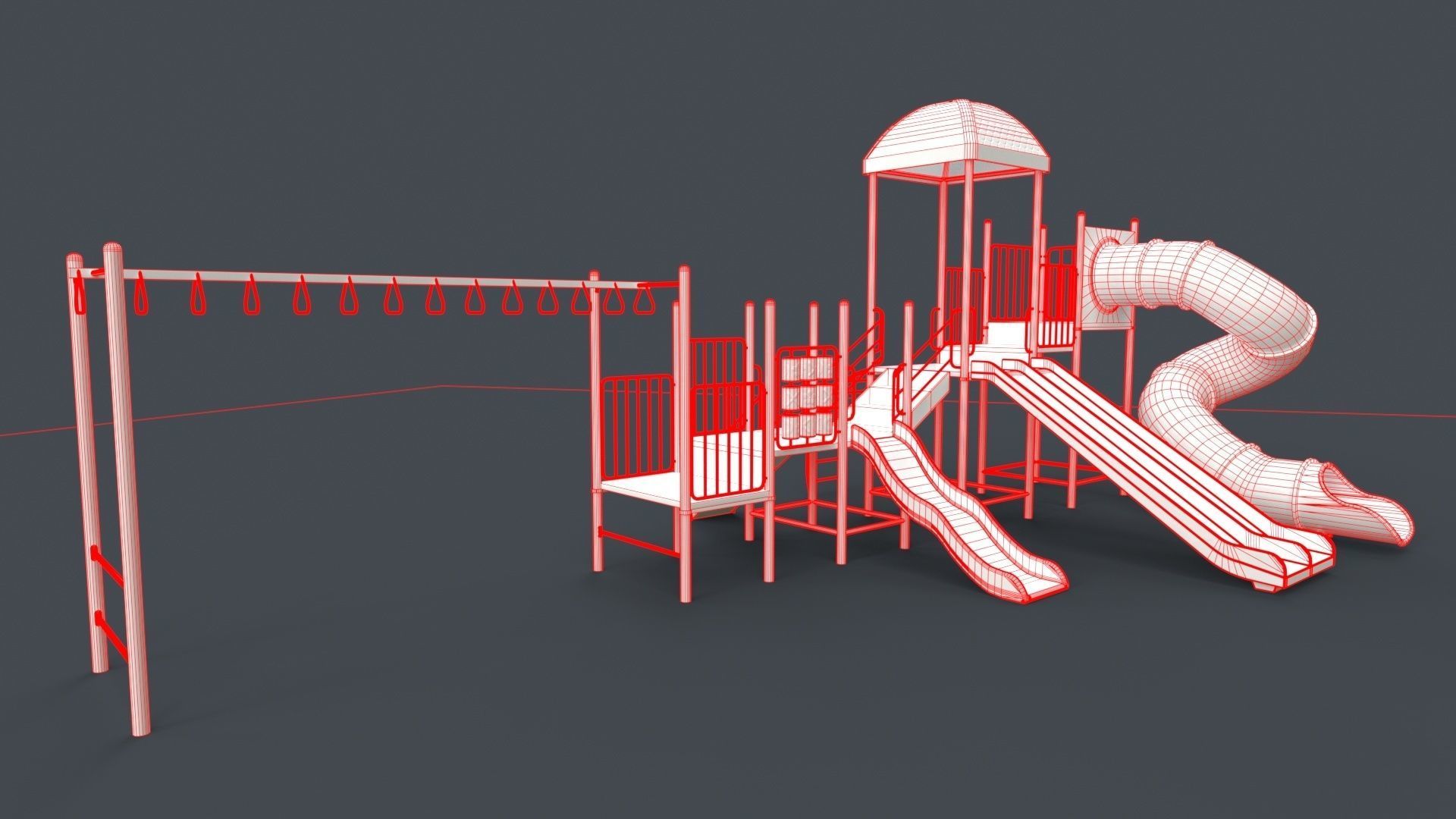 PBR Playground Outdoor Jungle Gym - Mega Pack 3D Model Collection_170