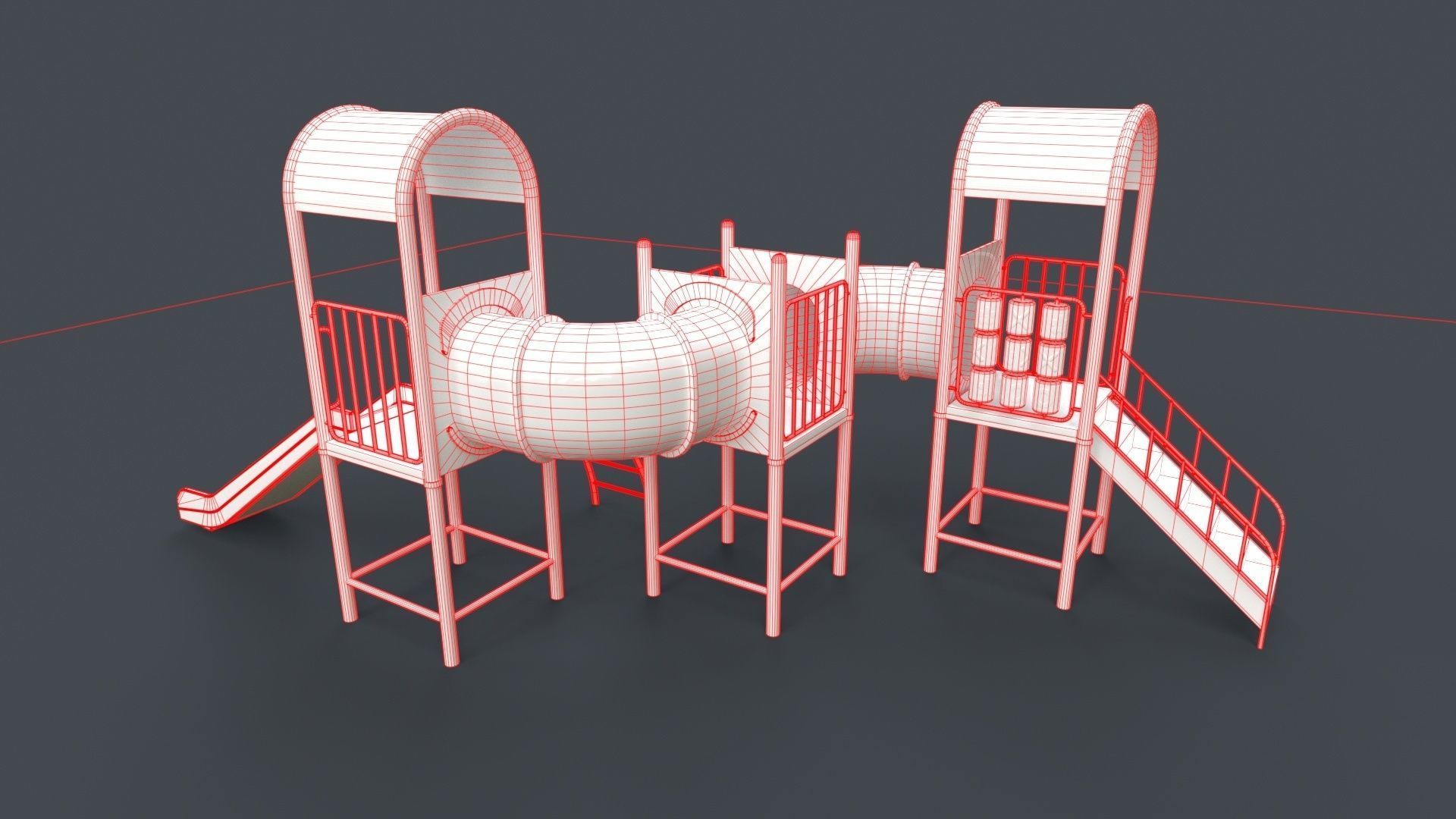 PBR Playground Outdoor Jungle Gym - Mega Pack 3D Model Collection_173