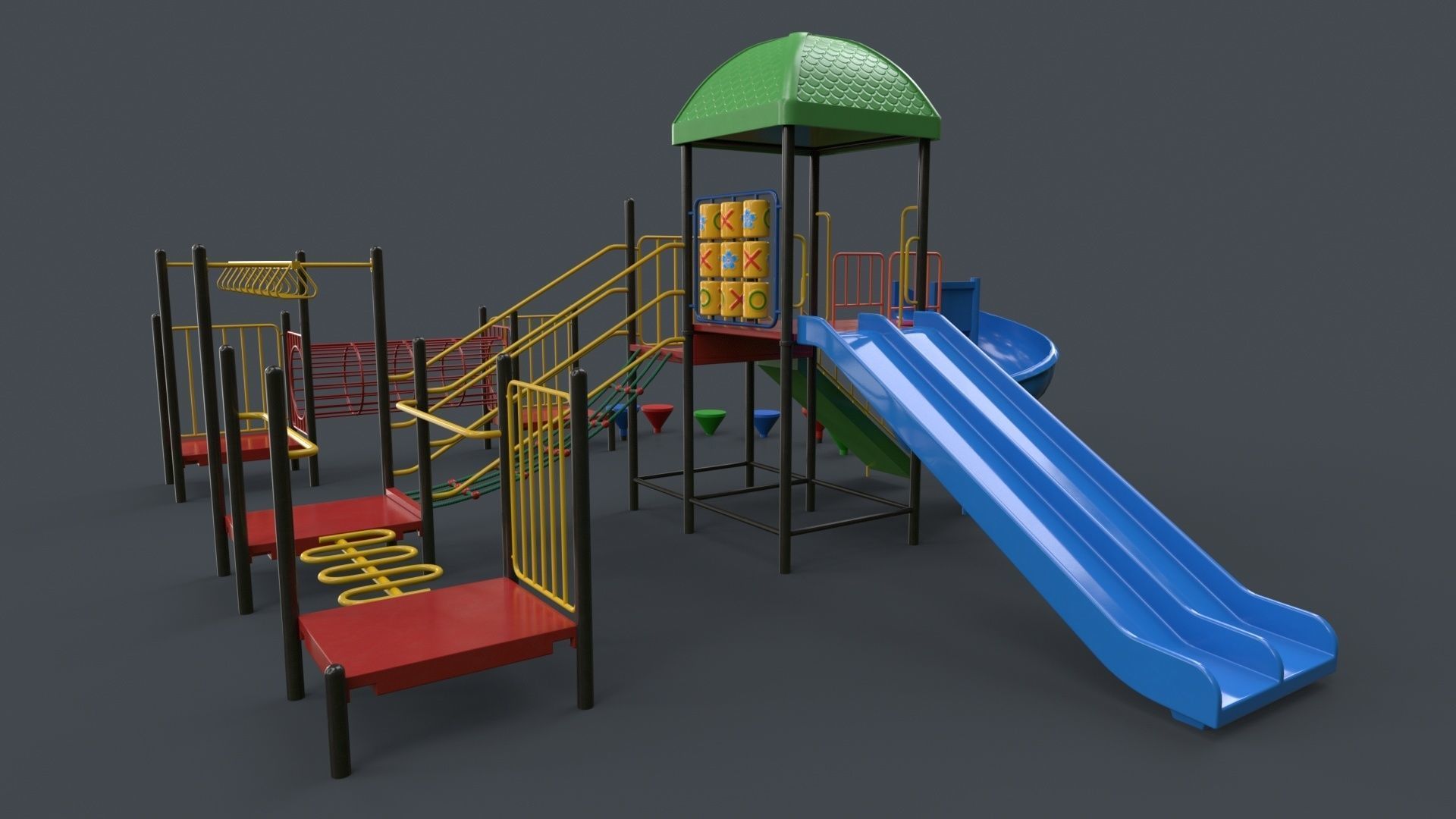 PBR Playground Outdoor Jungle Gym - Mega Pack 3D Model Collection_143