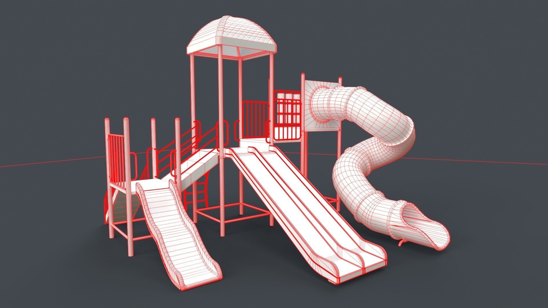 PBR Playground Outdoor Jungle Gym - Mega Pack 3D Model Collection_169