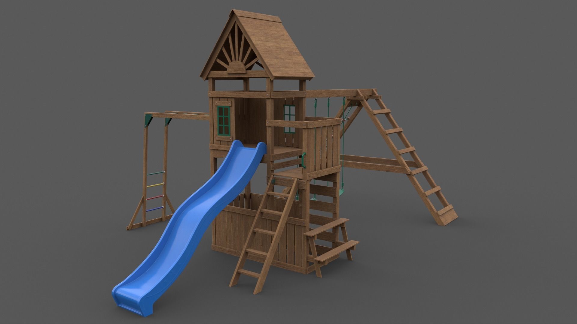 PBR Playground Outdoor Jungle Gym - Mega Pack 3D Model Collection_99