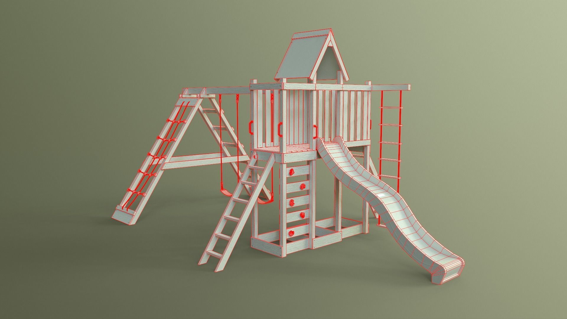 PBR Playground Outdoor Jungle Gym - Mega Pack 3D Model Collection_158