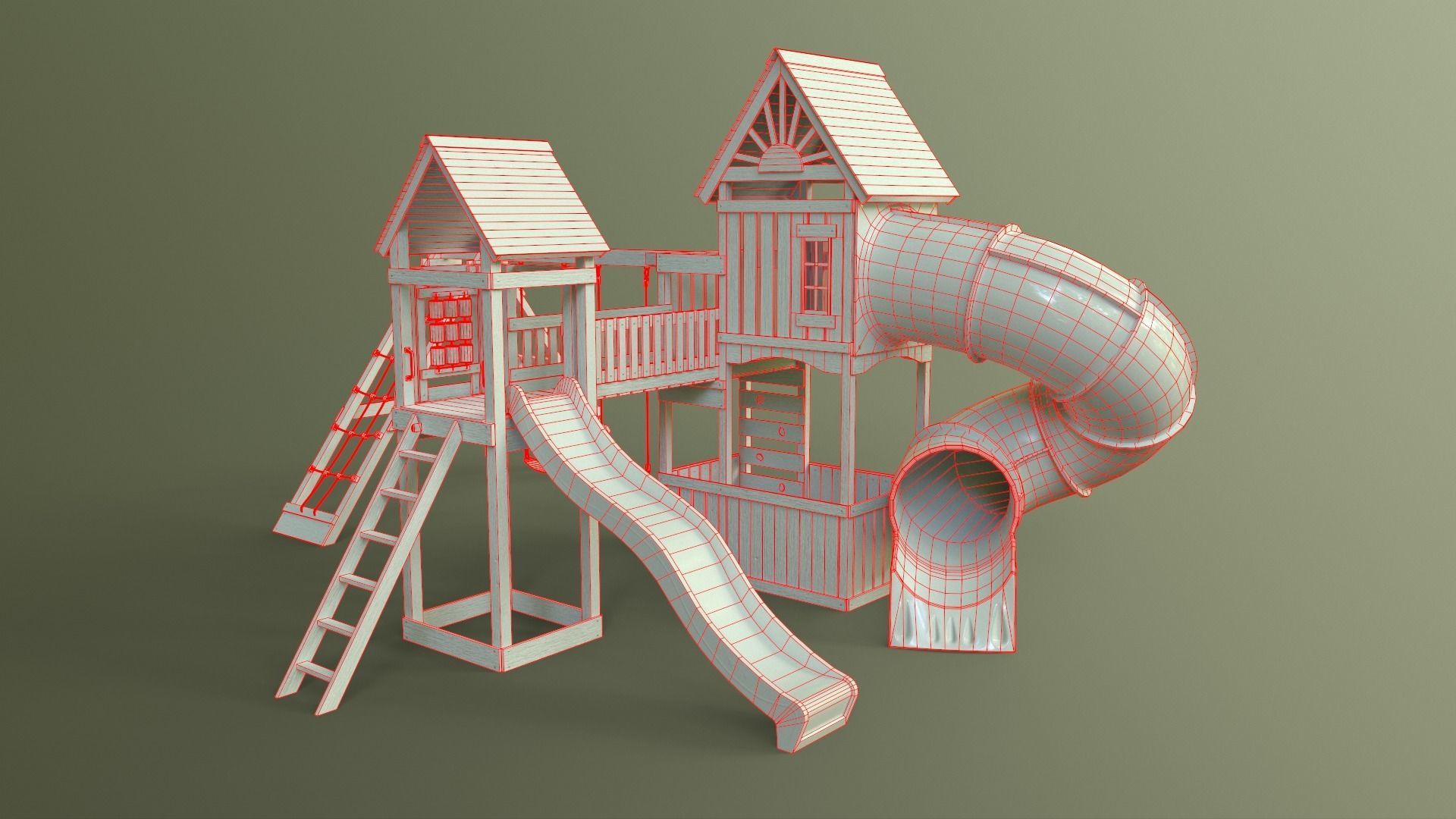 PBR Playground Outdoor Jungle Gym - Mega Pack 3D Model Collection_164