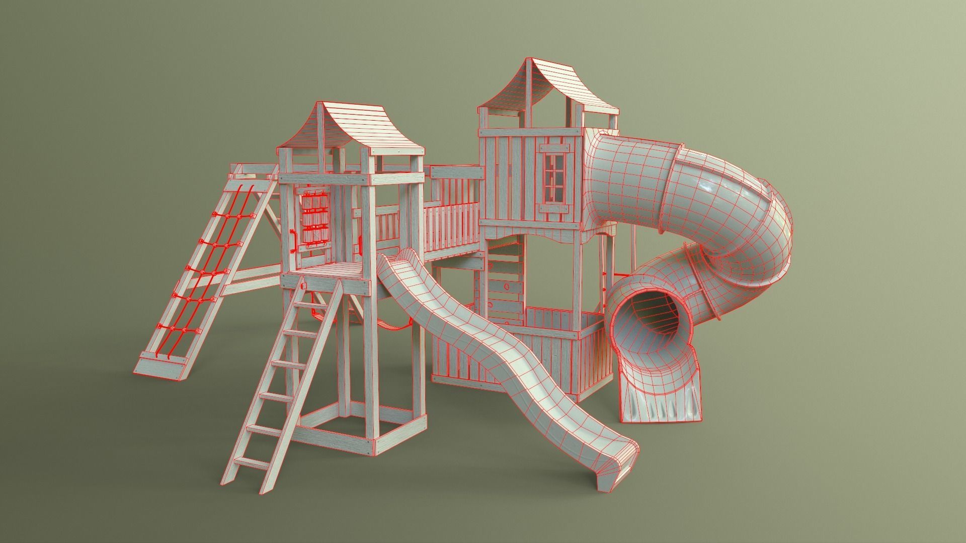 PBR Playground Outdoor Jungle Gym - Mega Pack 3D Model Collection_163