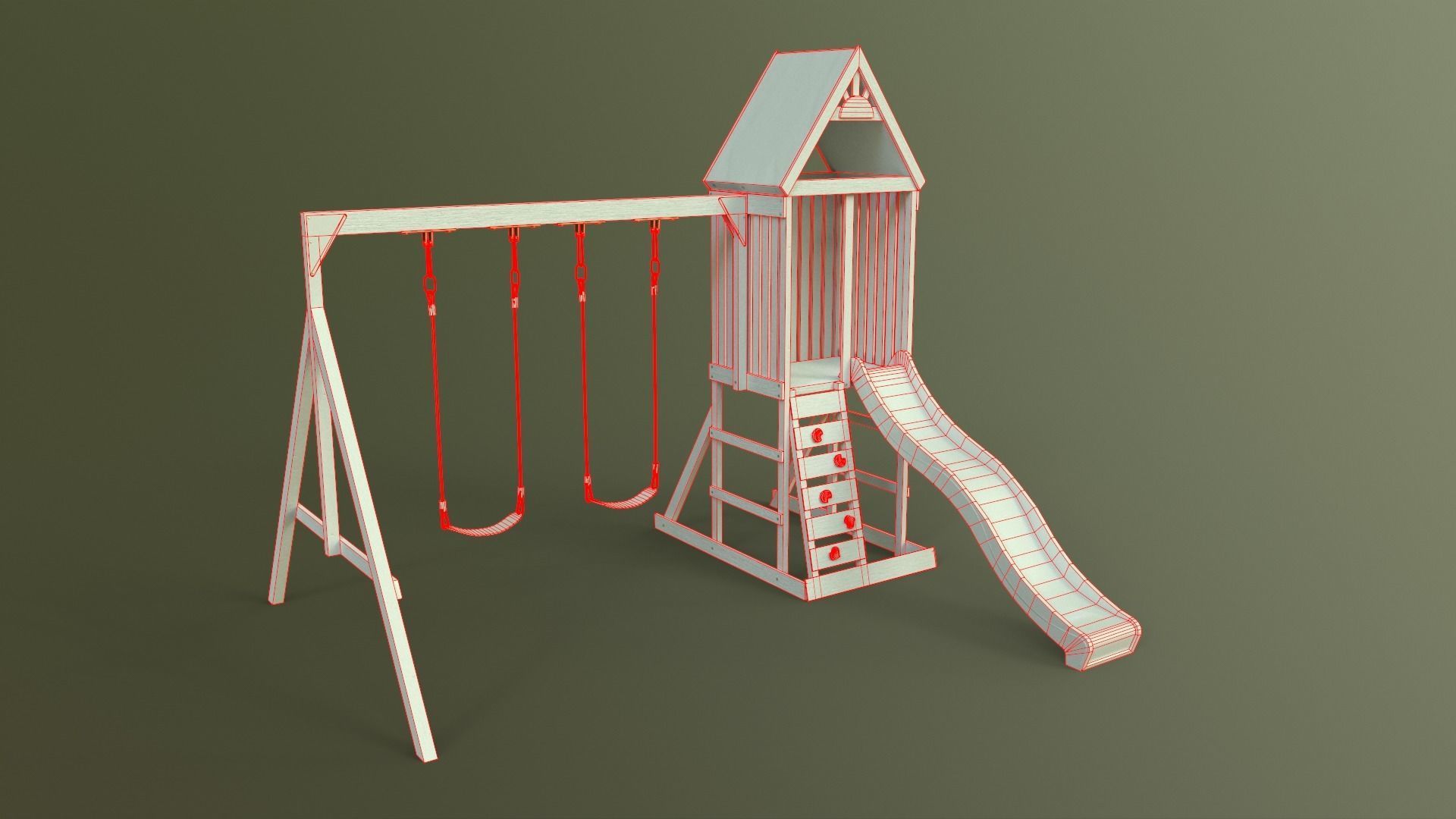 PBR Playground Outdoor Jungle Gym - Mega Pack 3D Model Collection_152