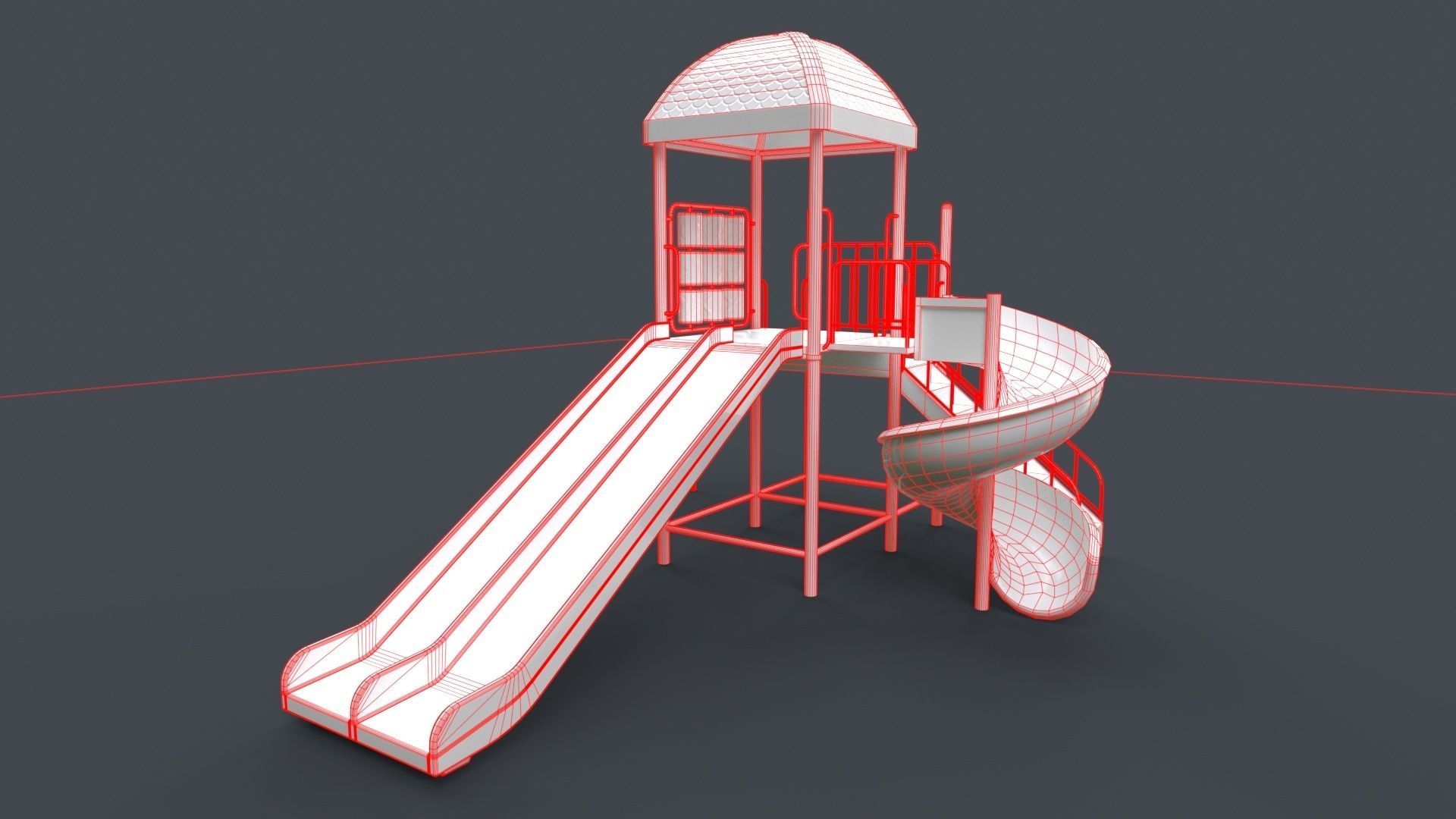 PBR Playground Outdoor Jungle Gym - Mega Pack 3D Model Collection_171