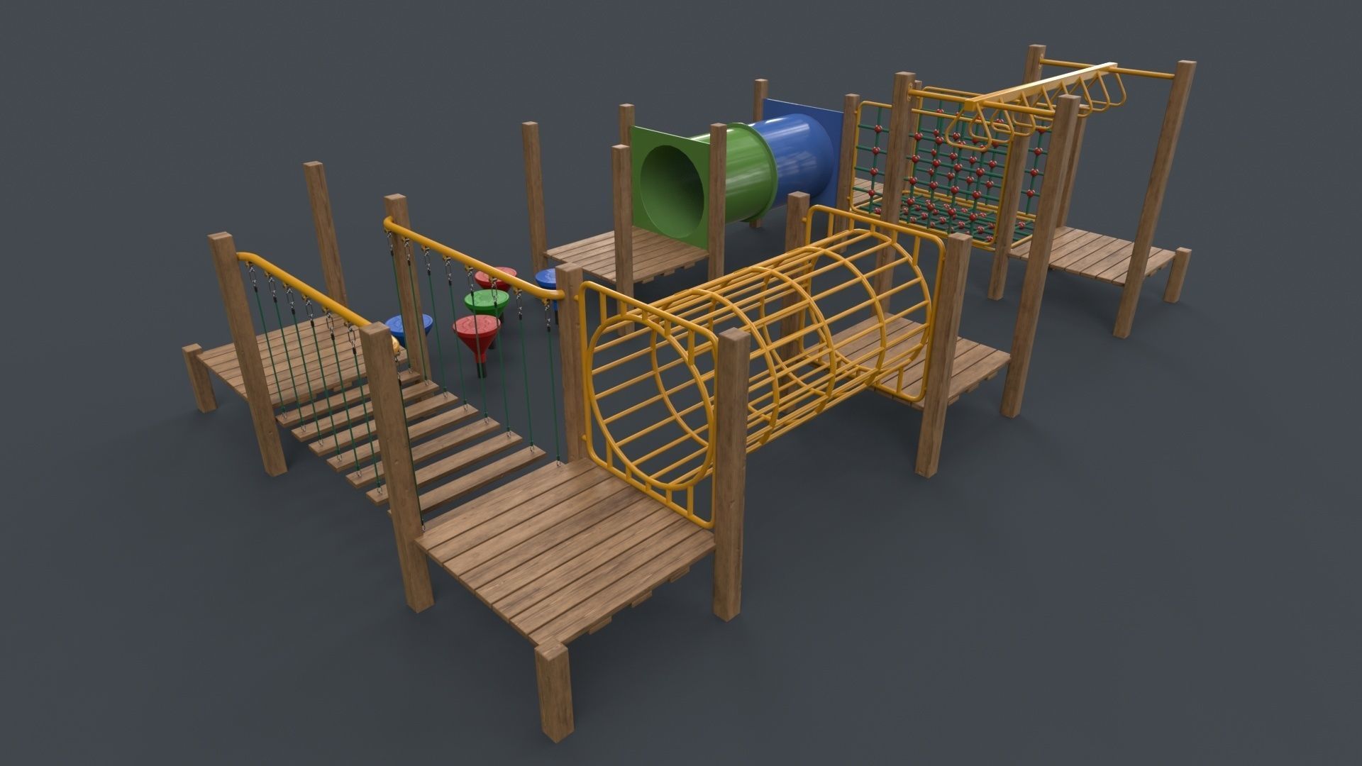 PBR Playground Outdoor Jungle Gym - Mega Pack 3D Model Collection_147