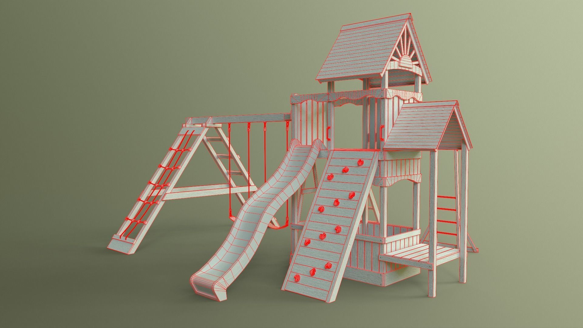 PBR Playground Outdoor Jungle Gym - Mega Pack 3D Model Collection_162