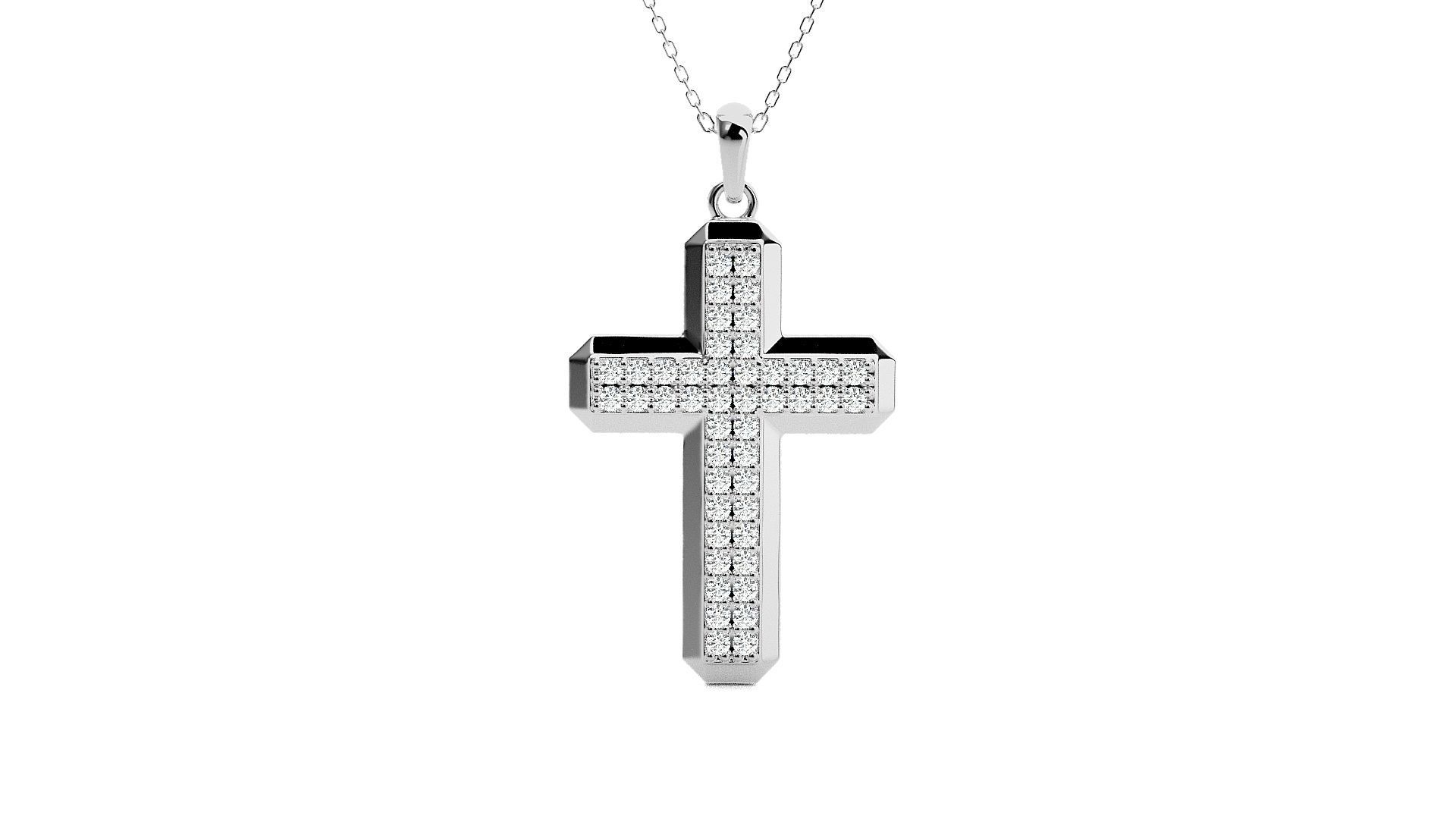 Jesus Holy Cross Pendant 3dm stl renders details 3D print model_4