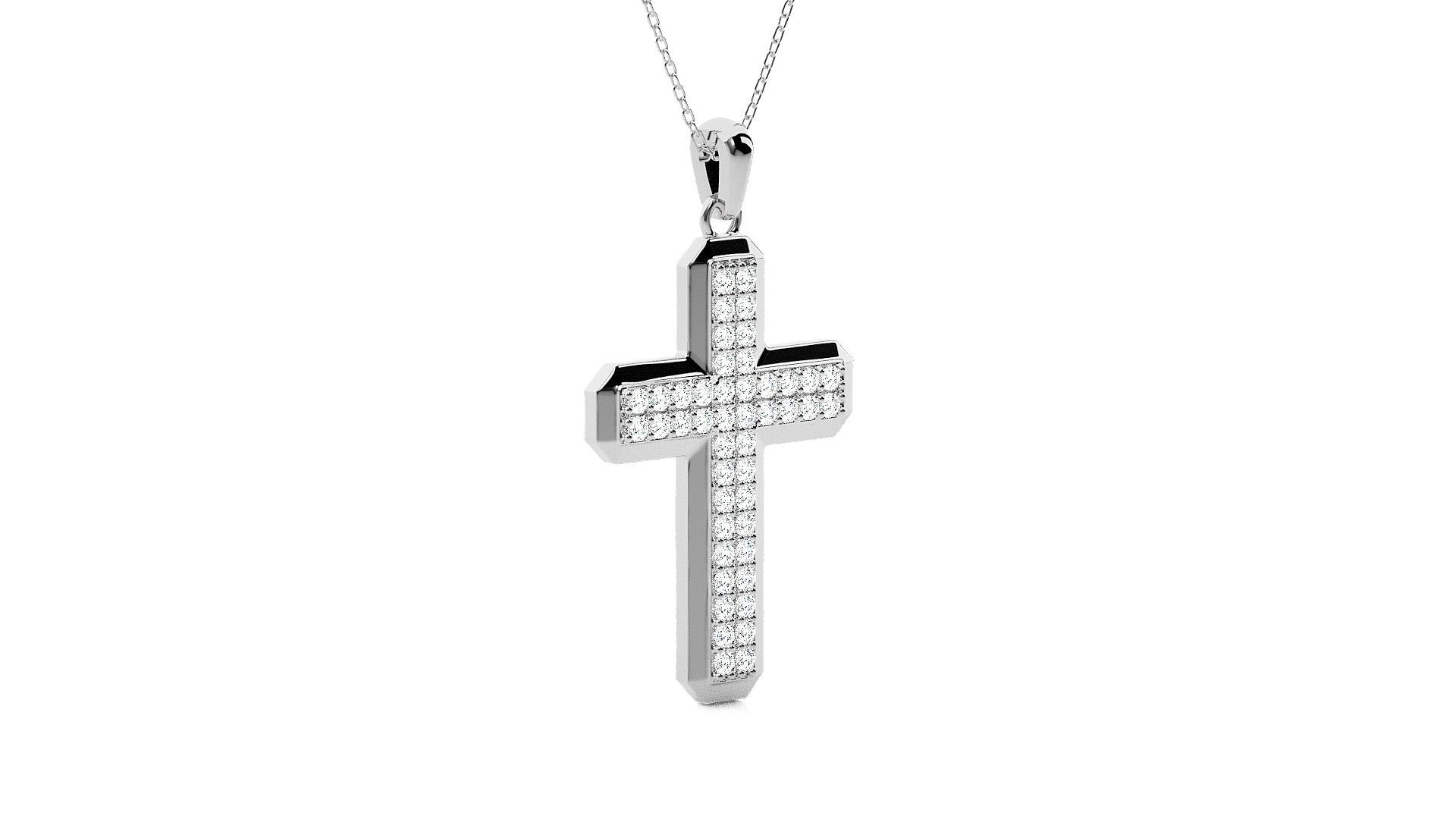 Jesus Holy Cross Pendant 3dm stl renders details 3D print model_5