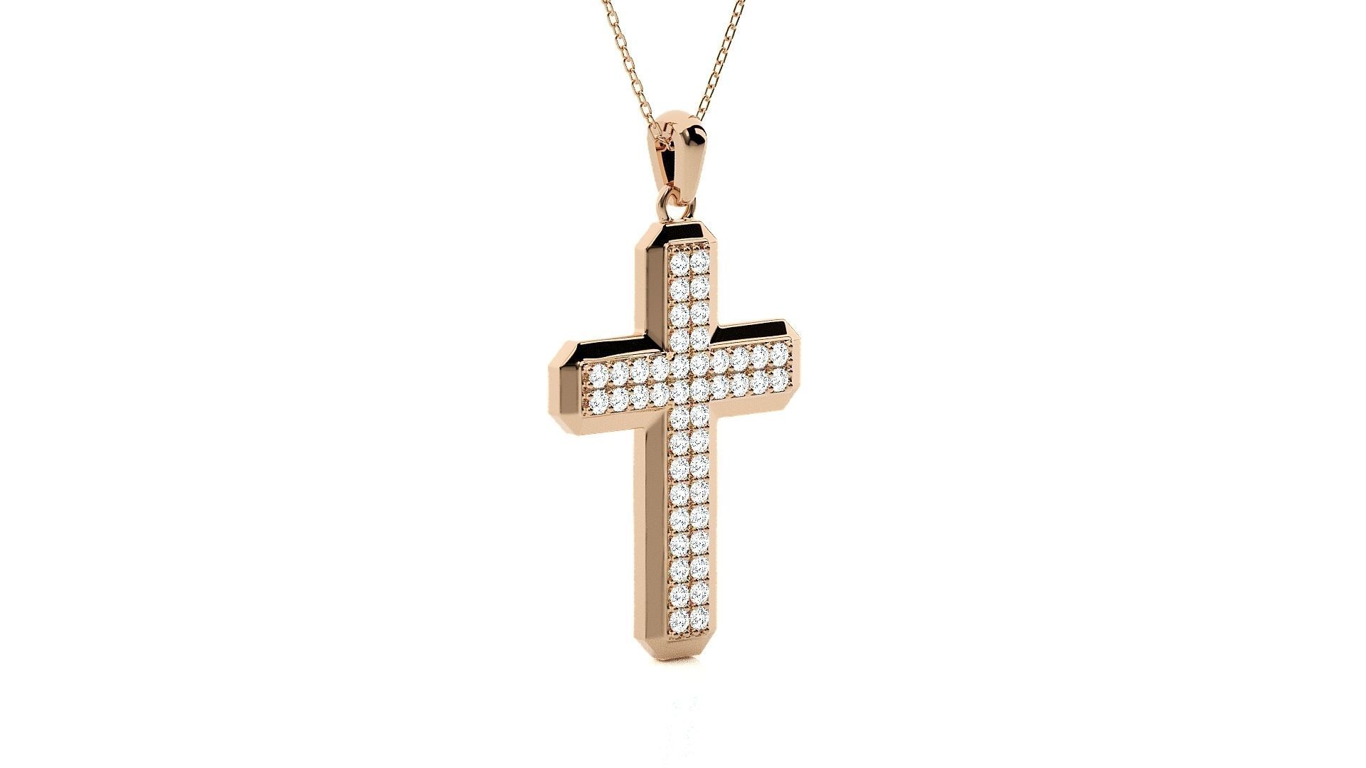Jesus Holy Cross Pendant 3dm stl renders details 3D print model_1