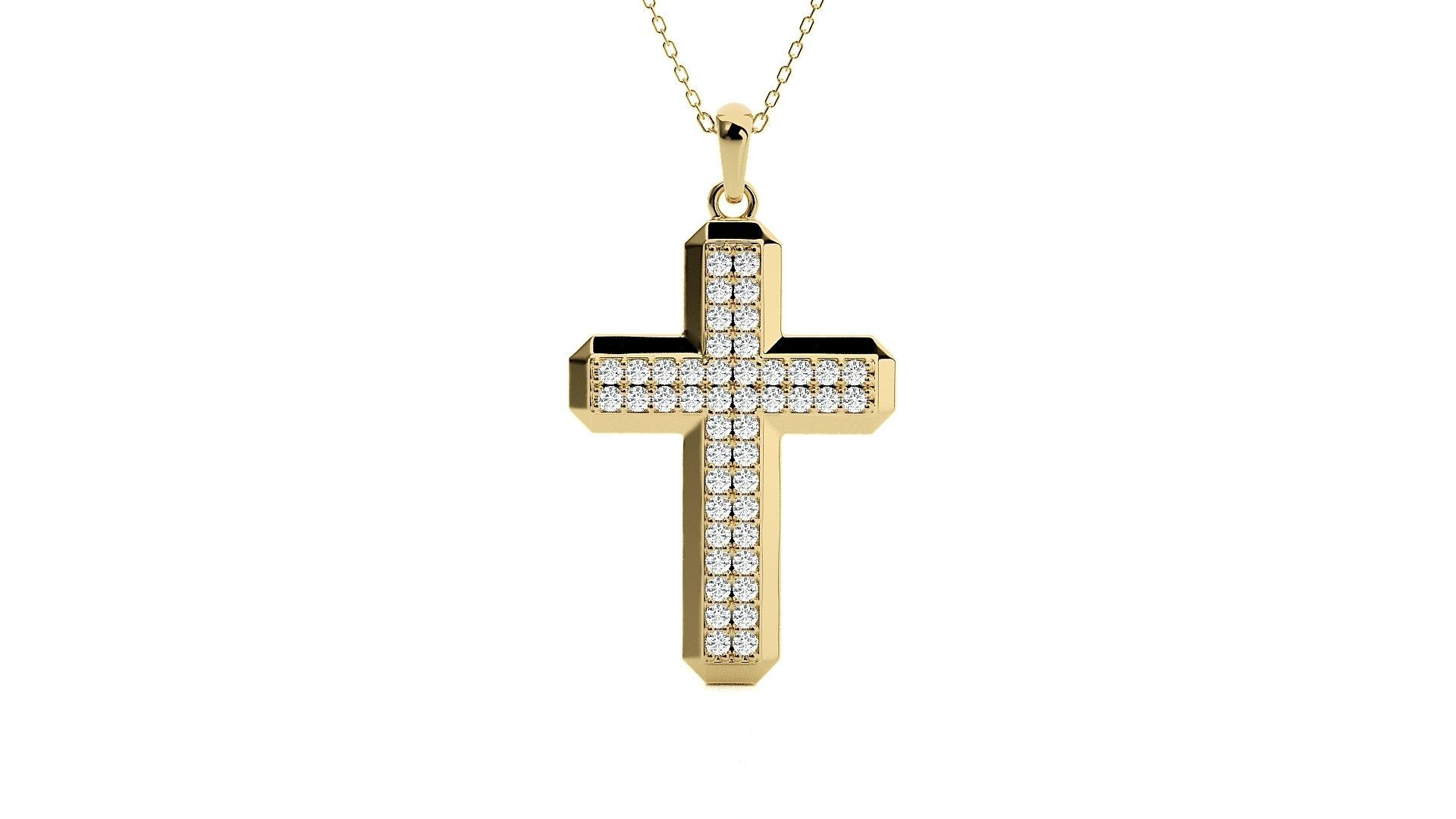 Jesus Holy Cross Pendant 3dm stl renders details 3D print model_8