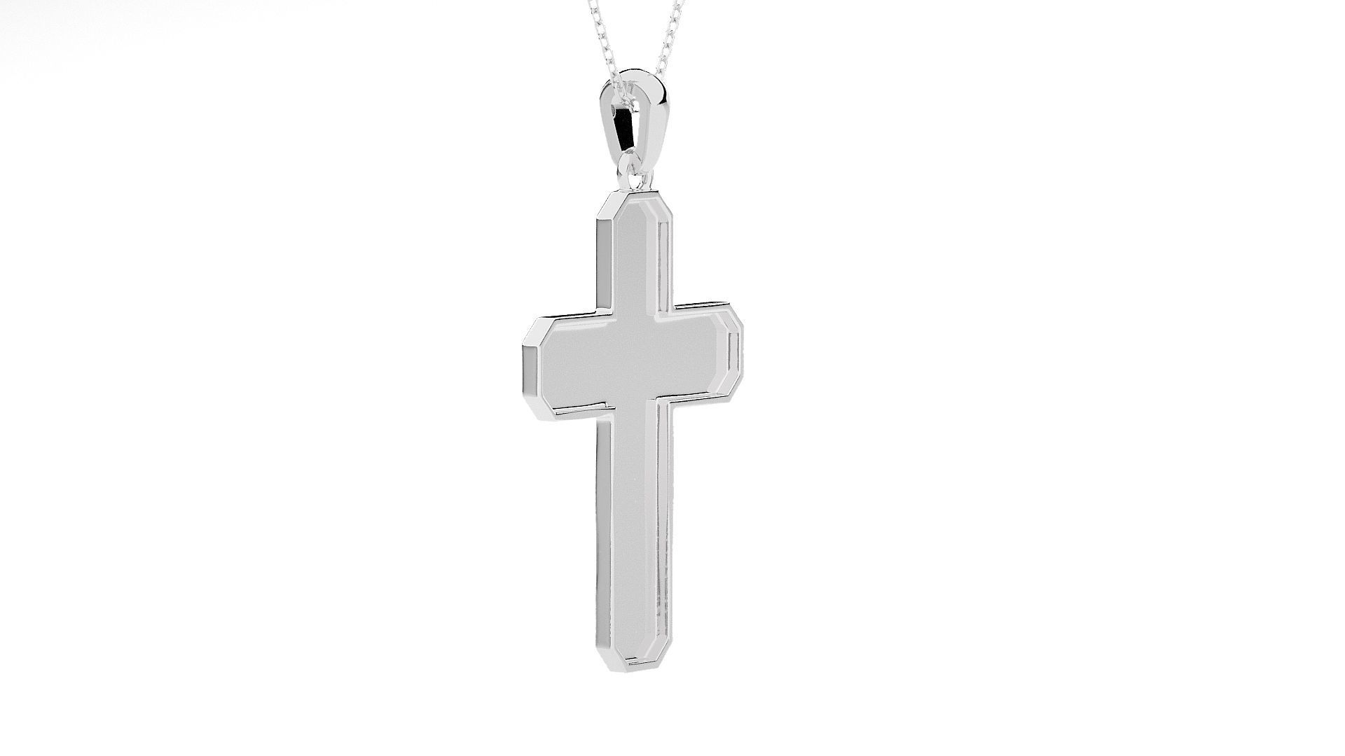 Jesus Holy Cross Pendant 3dm stl renders details 3D print model_7