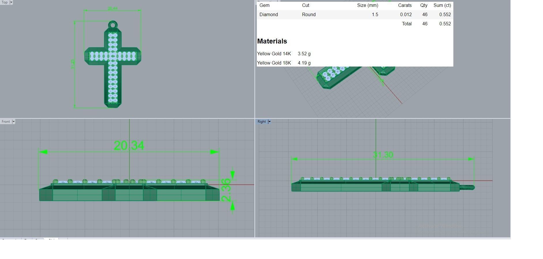 Jesus Holy Cross Pendant 3dm stl renders details 3D print model_12