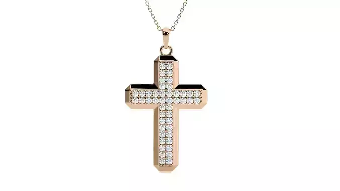 Jesus Holy Cross Pendant 3dm stl renders details