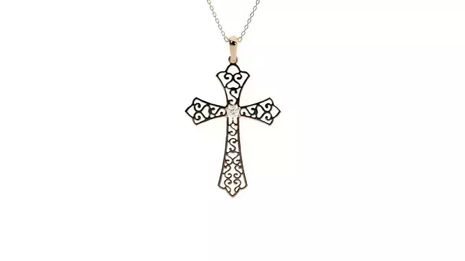 Jesus Holy Cross Pendant 3dm stl renders details 3D print model