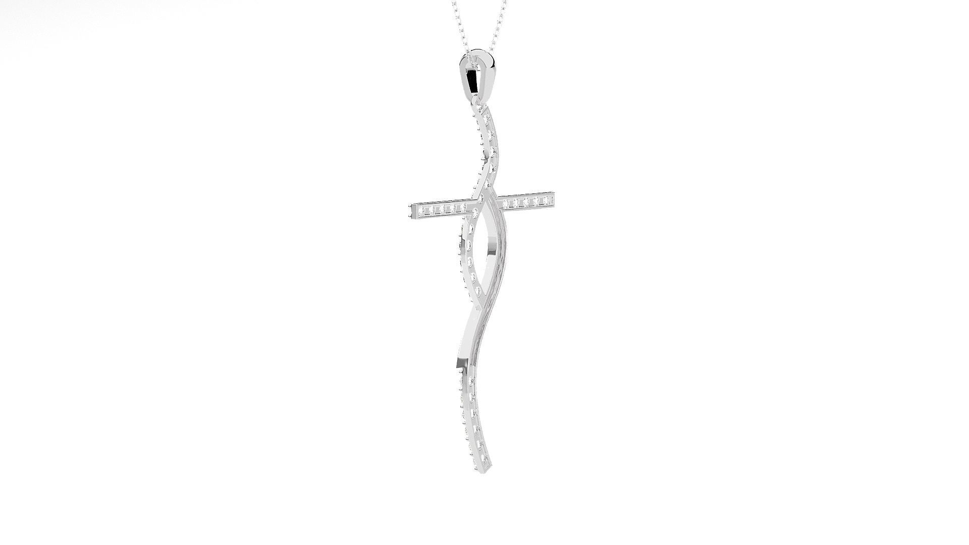Jesus Holy Cross Pendant 3dm stl renders details 3D print model_8