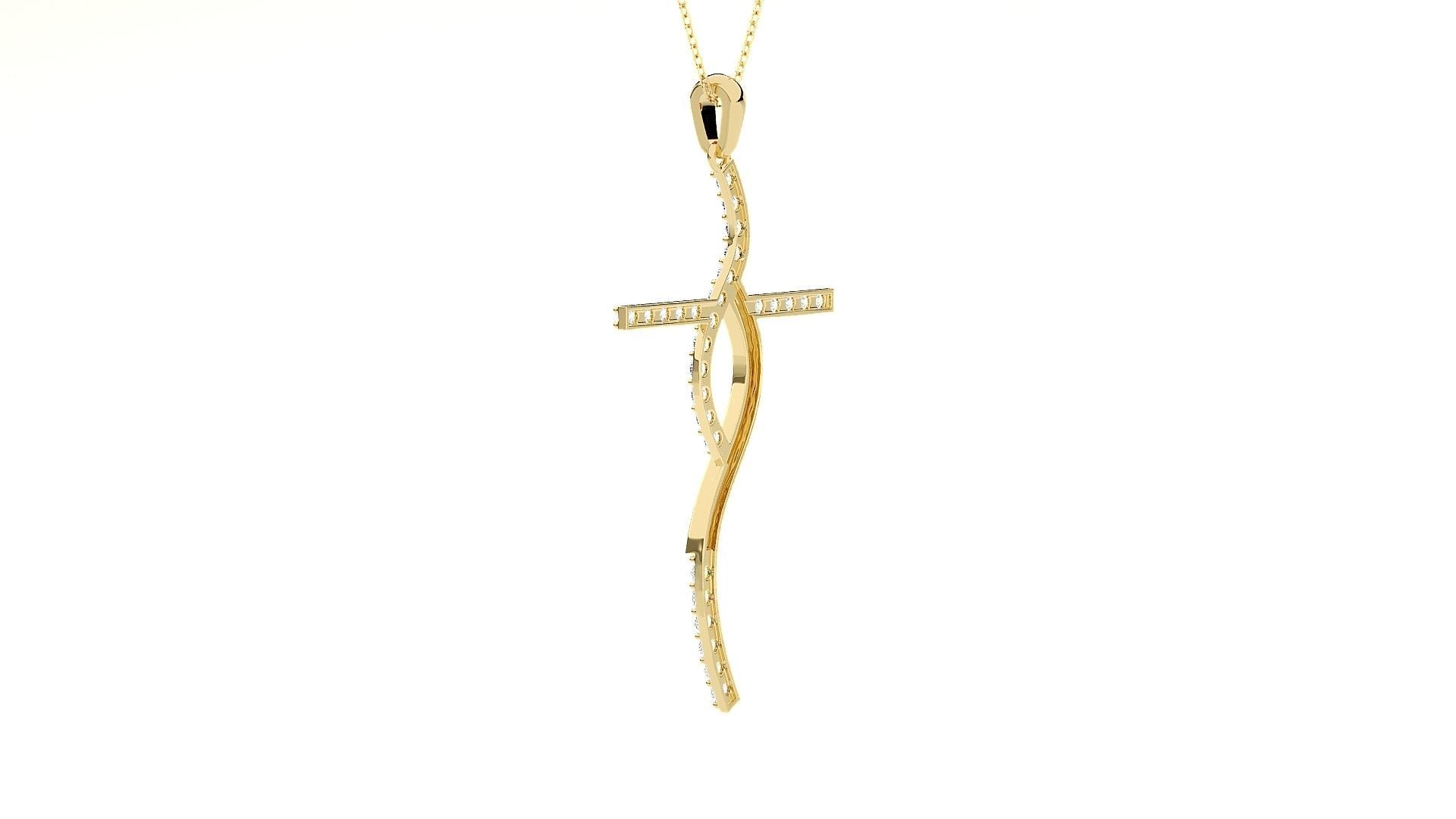 Jesus Holy Cross Pendant 3dm stl renders details 3D print model_12