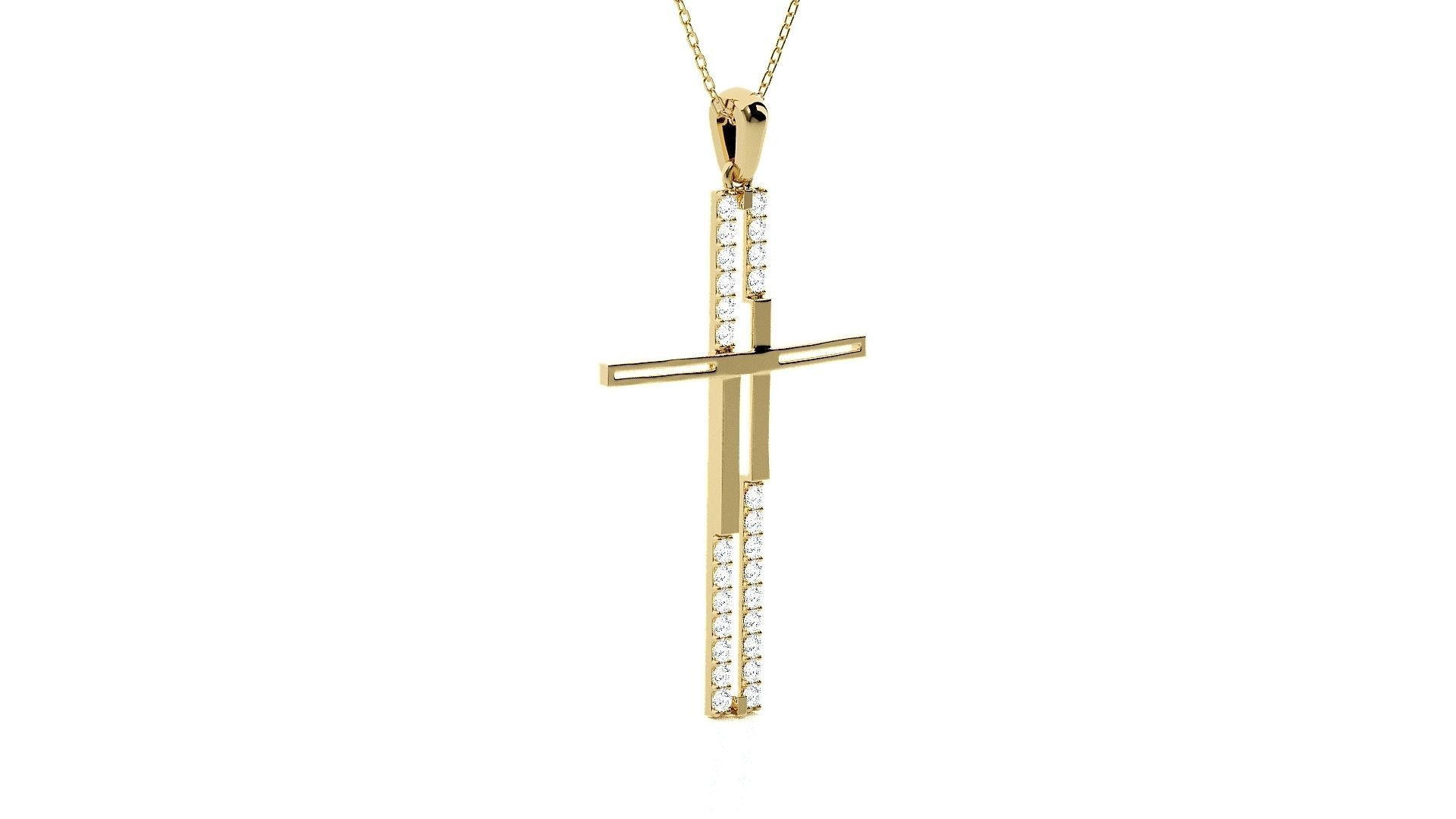 Jesus Holy Cross Pendant 3dm stl renders details 3D print model_10