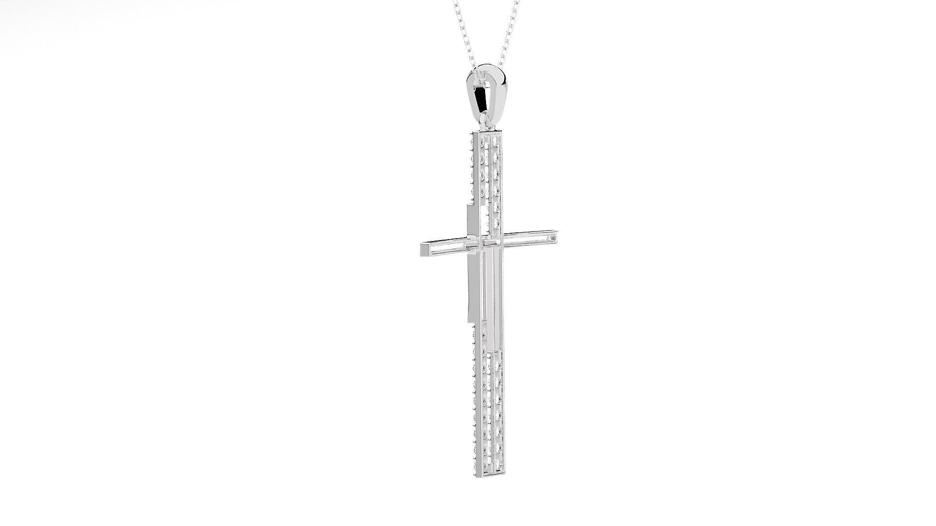 Jesus Holy Cross Pendant 3dm stl renders details 3D print model_8