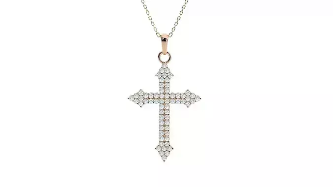 Jesus Holy Cross Pendant 3dm stl renders details 3D print model