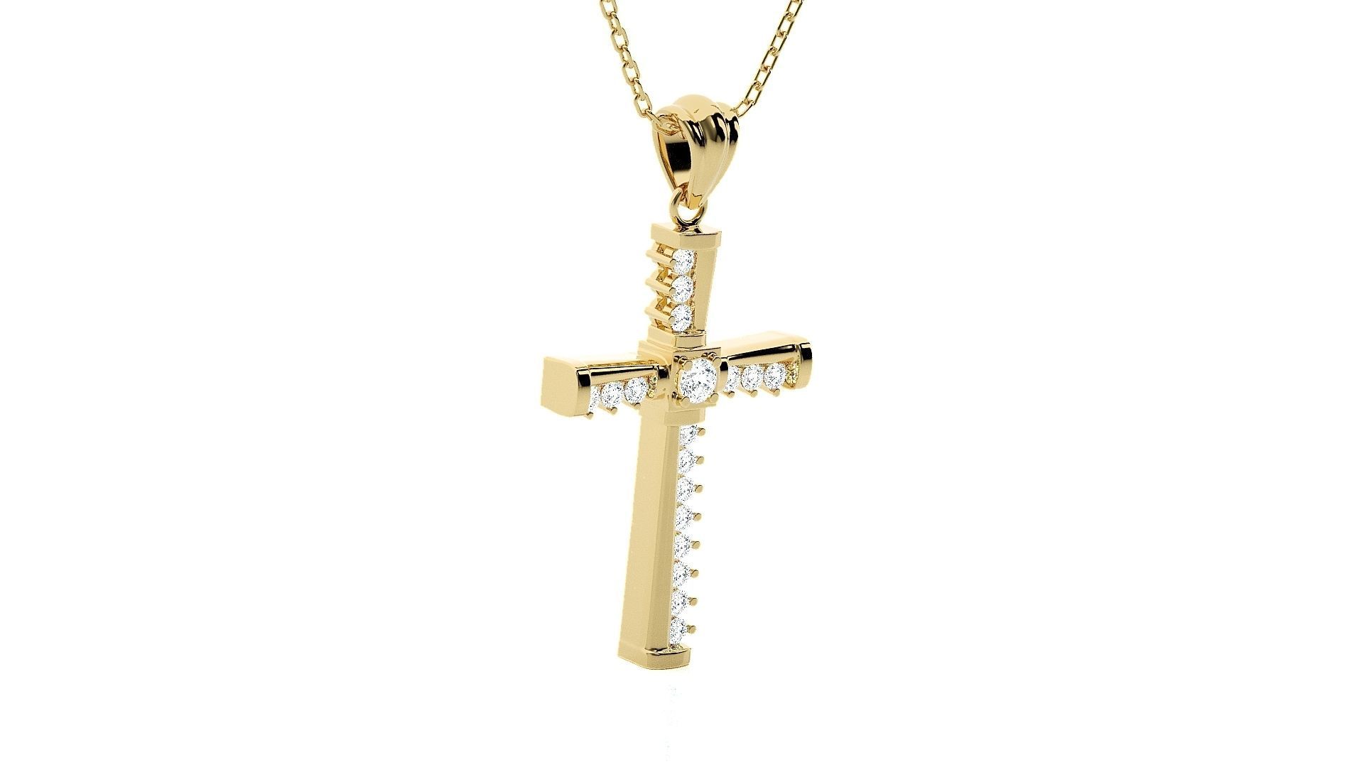 Jesus Holy Cross Pendant 3dm stl renders details 3D print model_10