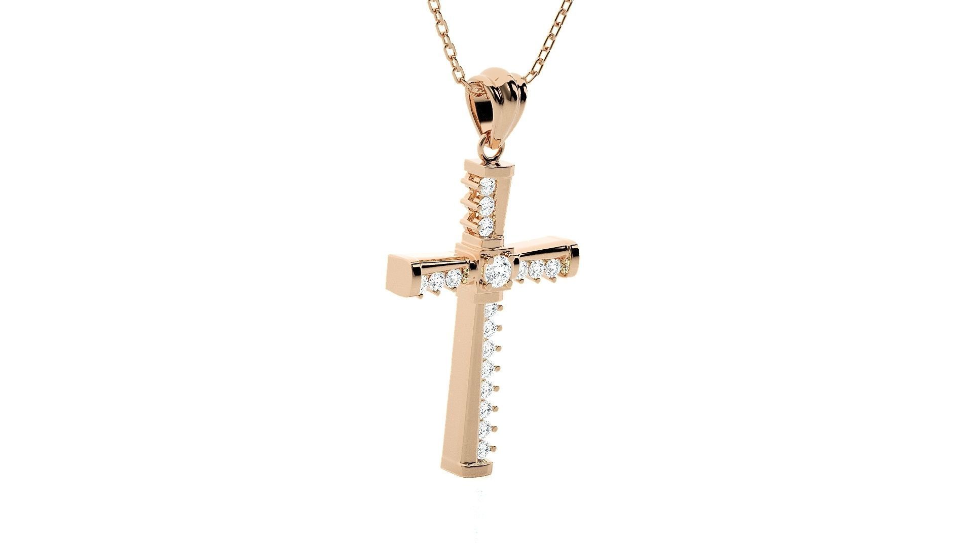 Jesus Holy Cross Pendant 3dm stl renders details 3D print model_1