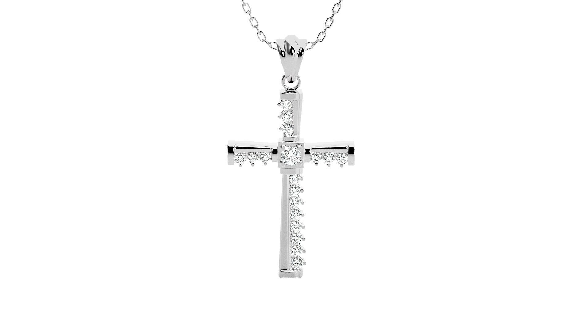 Jesus Holy Cross Pendant 3dm stl renders details 3D print model_5