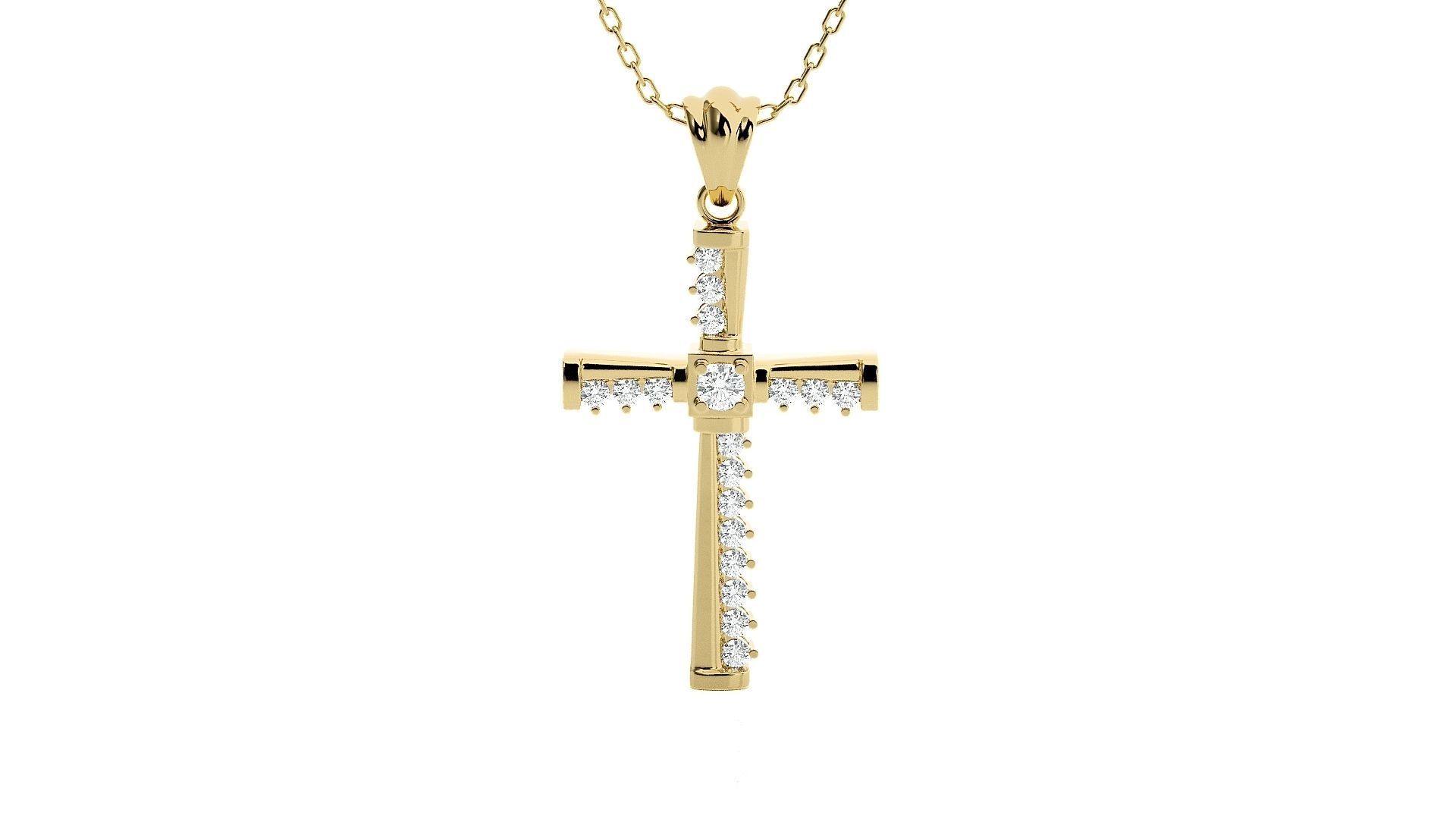 Jesus Holy Cross Pendant 3dm stl renders details 3D print model_9