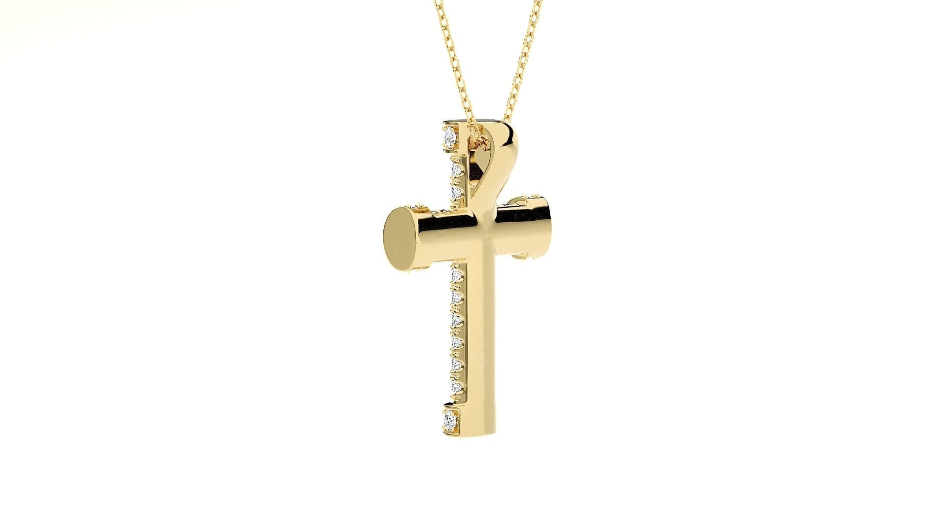 Jesus Holy Cross Pendant 3dm stl renders details 3D print model_12
