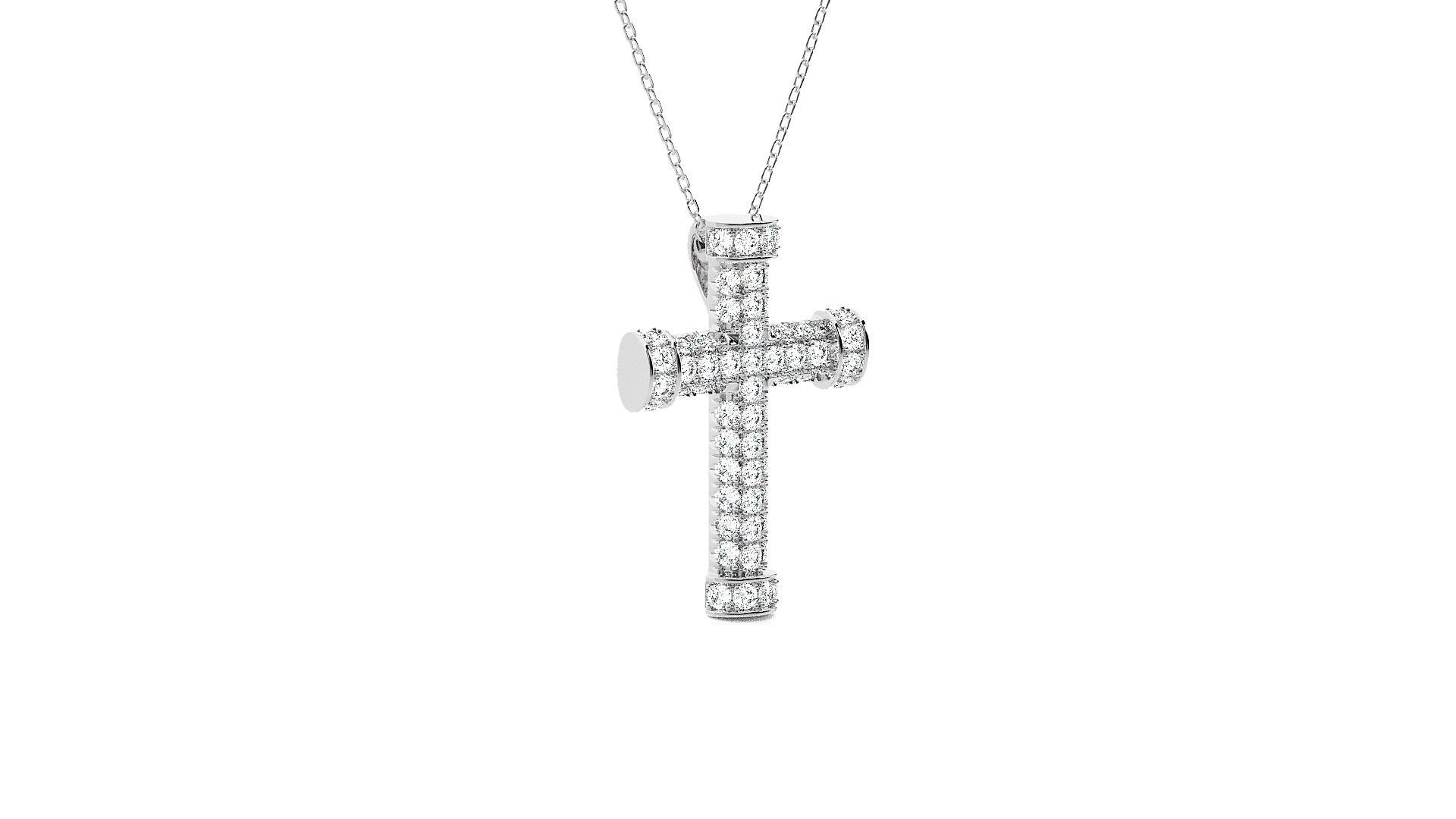 Jesus Holy Cross Pendant 3dm stl renders details 3D print model_6