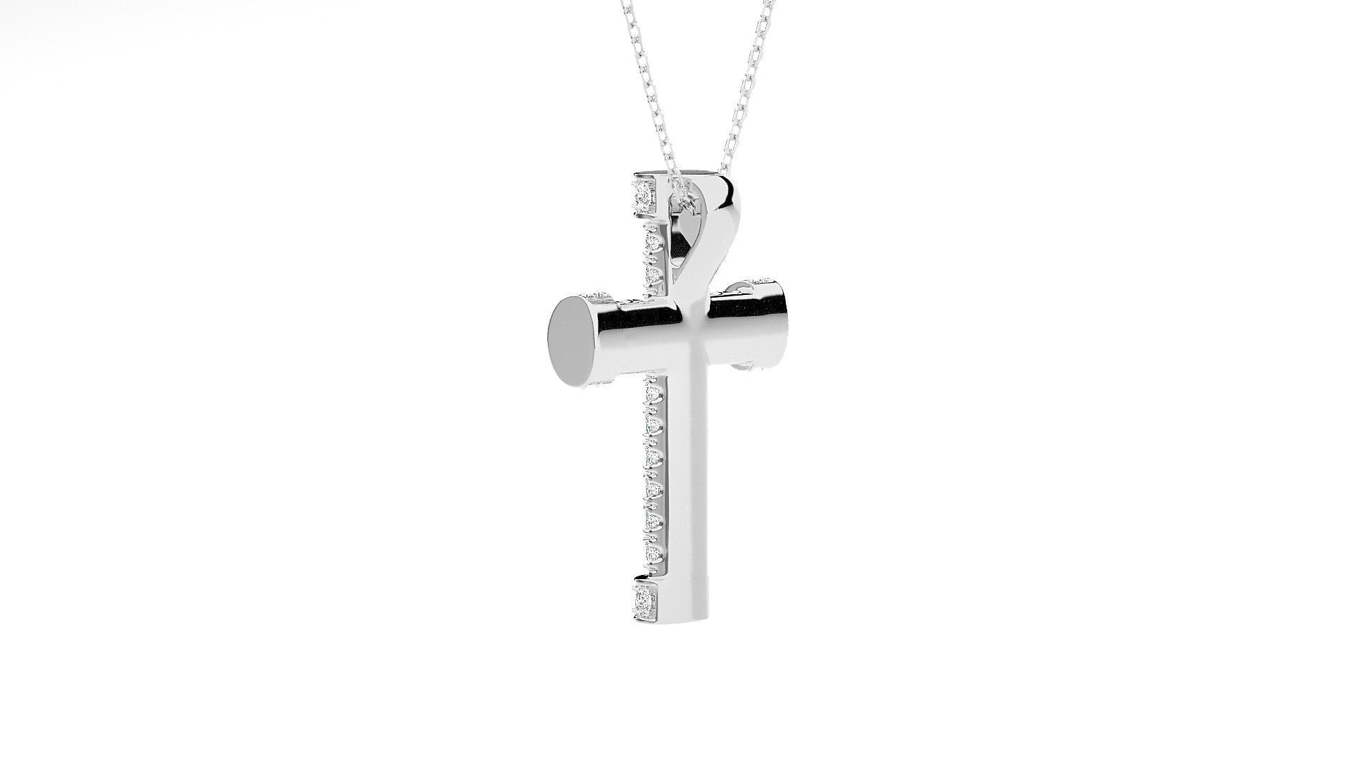 Jesus Holy Cross Pendant 3dm stl renders details 3D print model_8