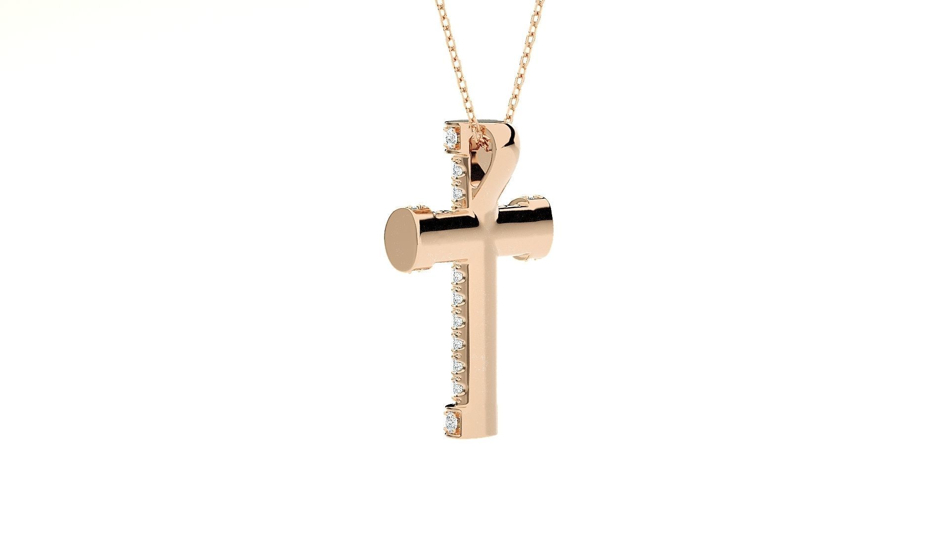 Jesus Holy Cross Pendant 3dm stl renders details 3D print model_4