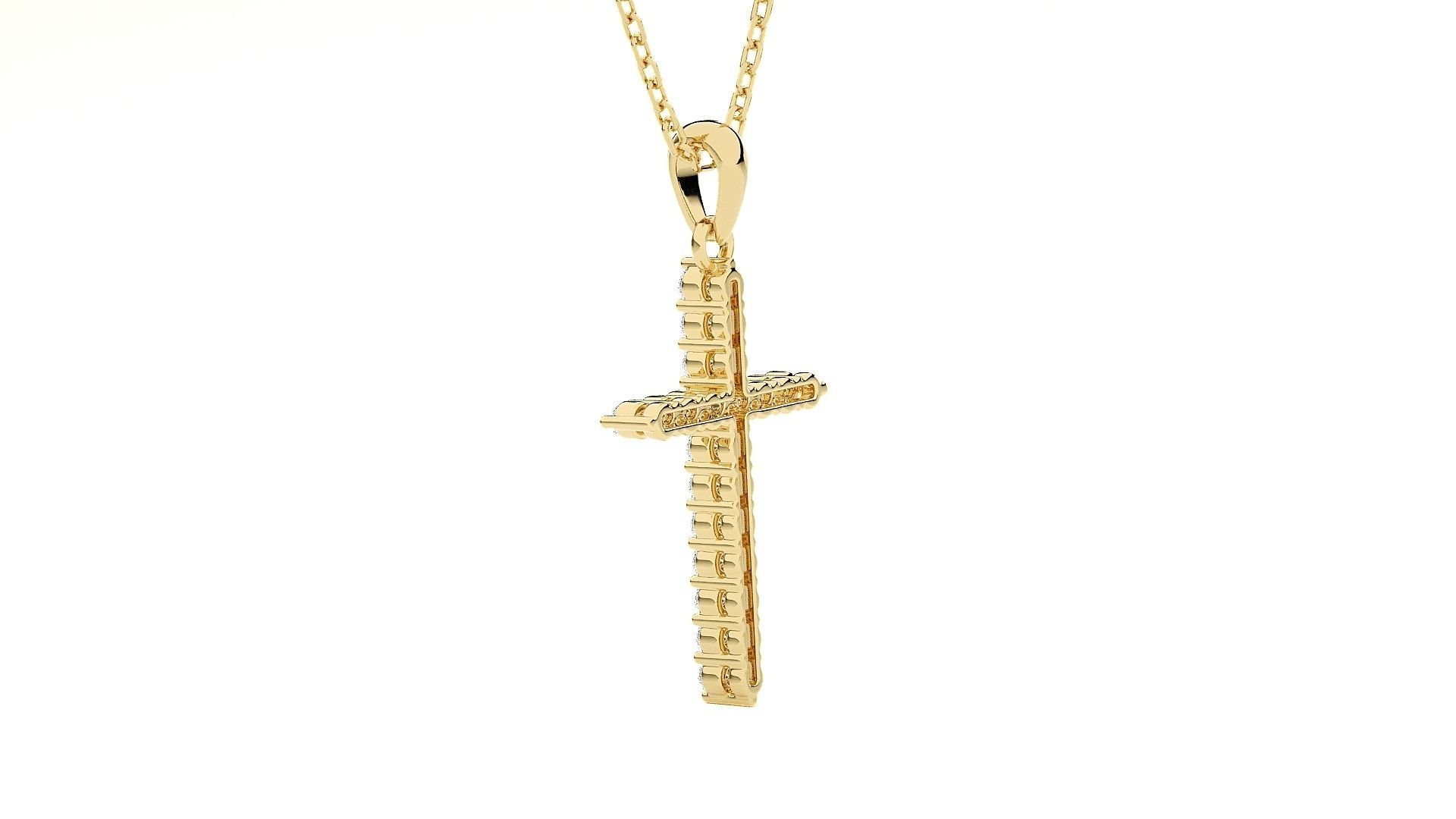 Jesus Holy Cross Pendant 3dm stl renders details 3D print model_12