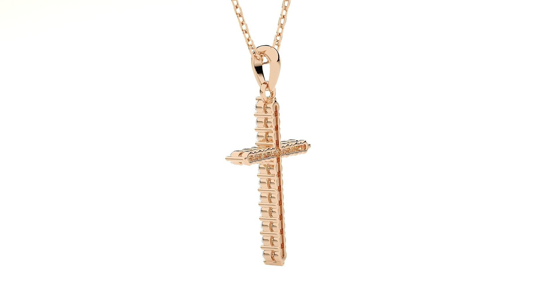 Jesus Holy Cross Pendant 3dm stl renders details 3D print model_4