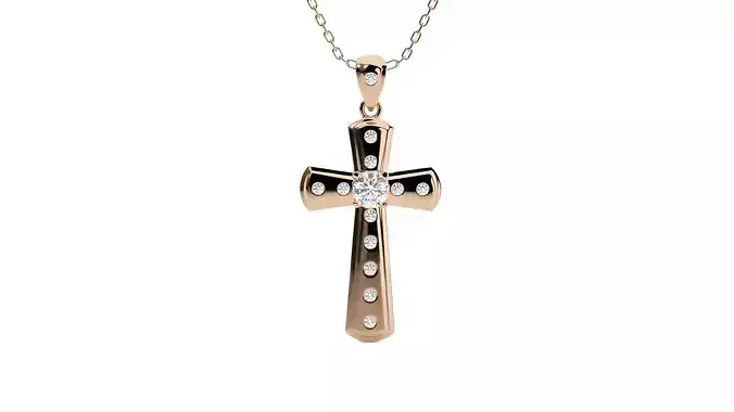 Jesus Holy  Cross Pendant 3dm stl renders details 3D print model