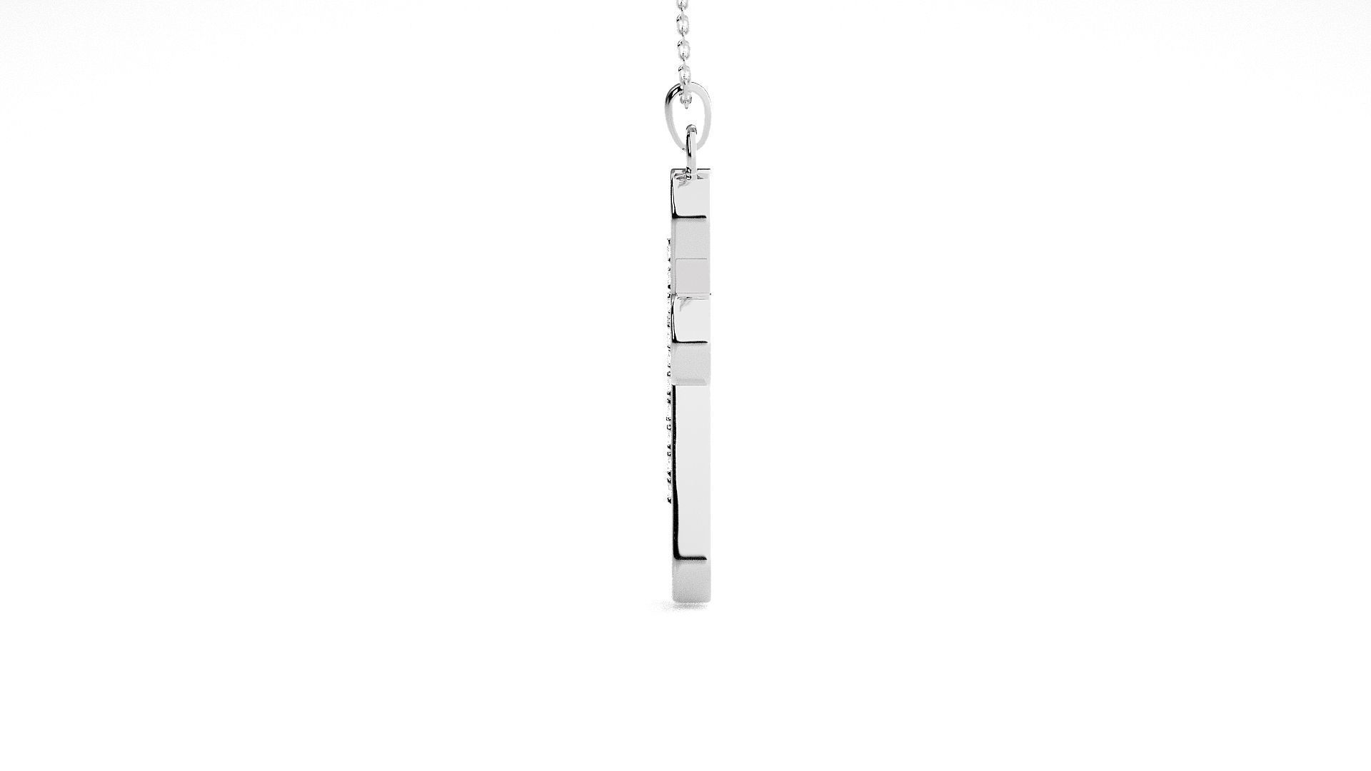 Jesus Holy Cross Pendant 3dm stl renders details 3D print model_7