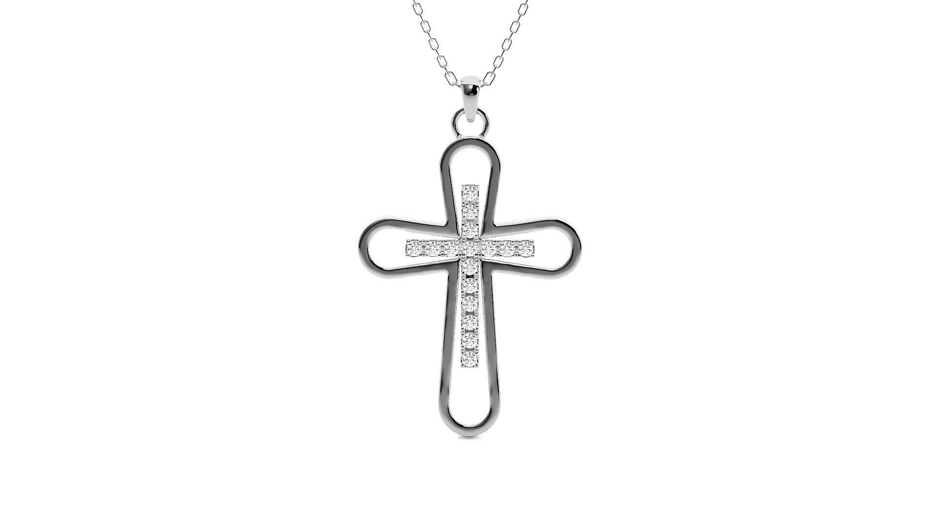 Jesus Holy Cross Pendant 3dm stl renders details 3D print model_5