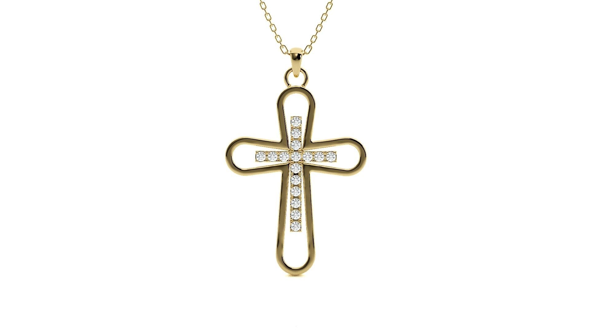 Jesus Holy Cross Pendant 3dm stl renders details 3D print model_9