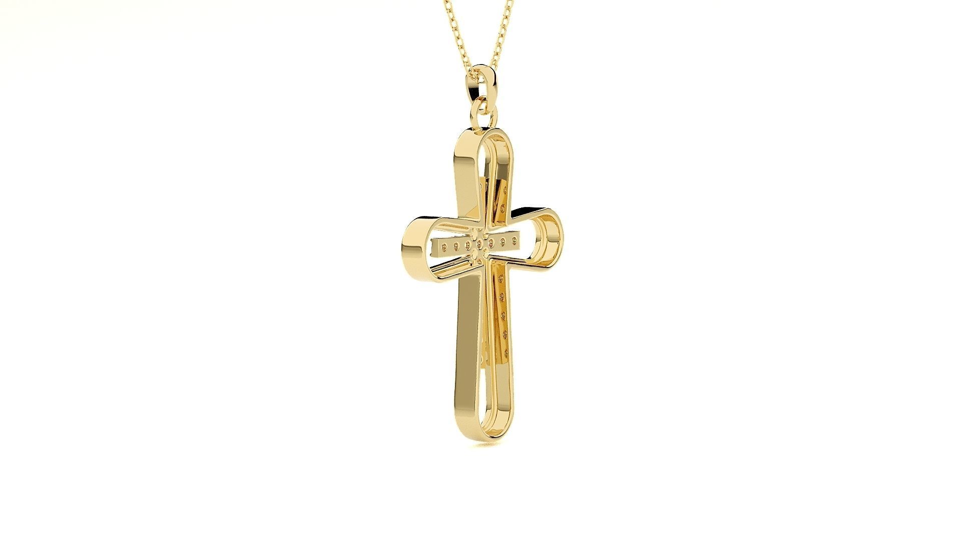 Jesus Holy Cross Pendant 3dm stl renders details 3D print model_12
