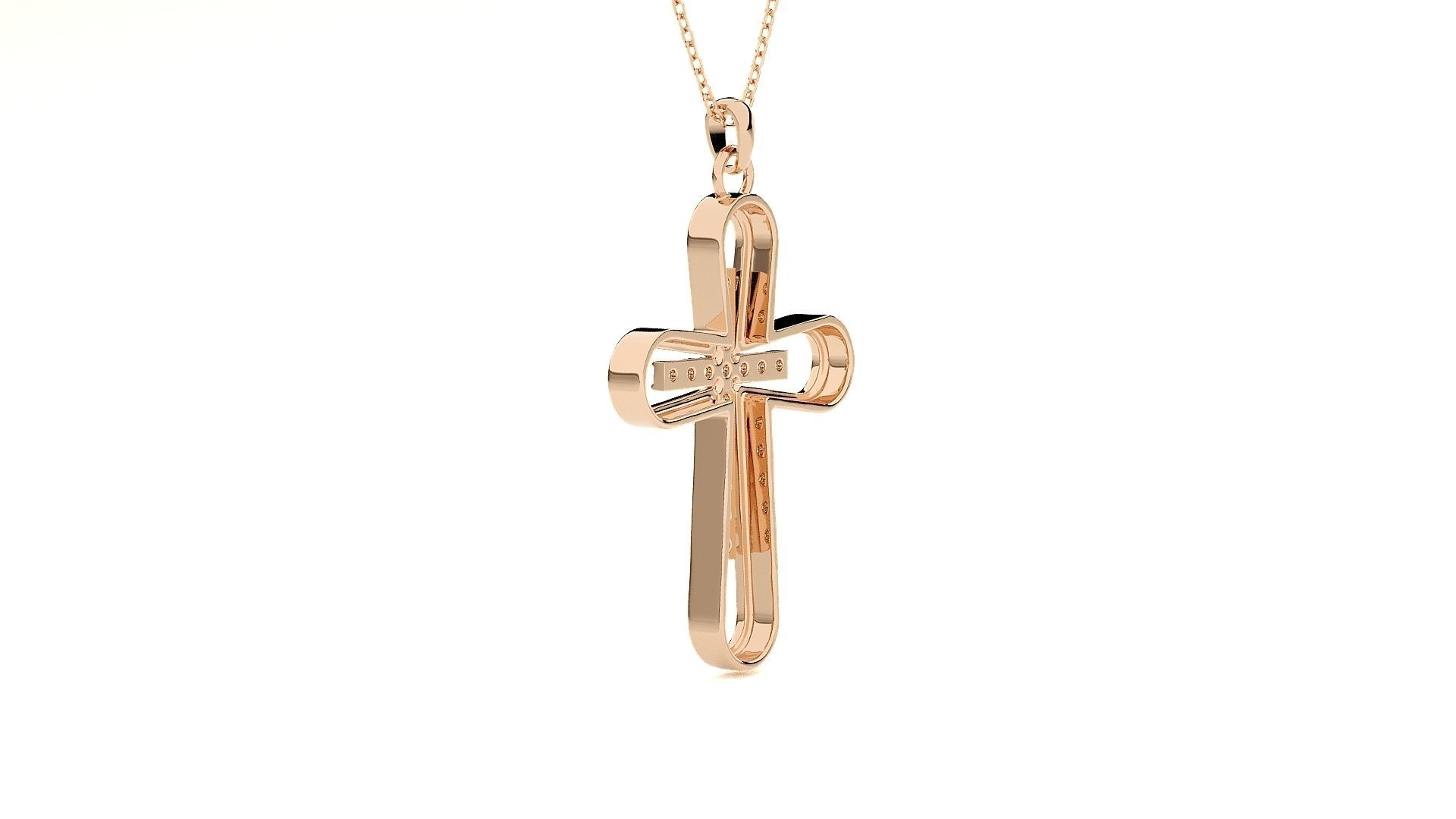 Jesus Holy Cross Pendant 3dm stl renders details 3D print model_4