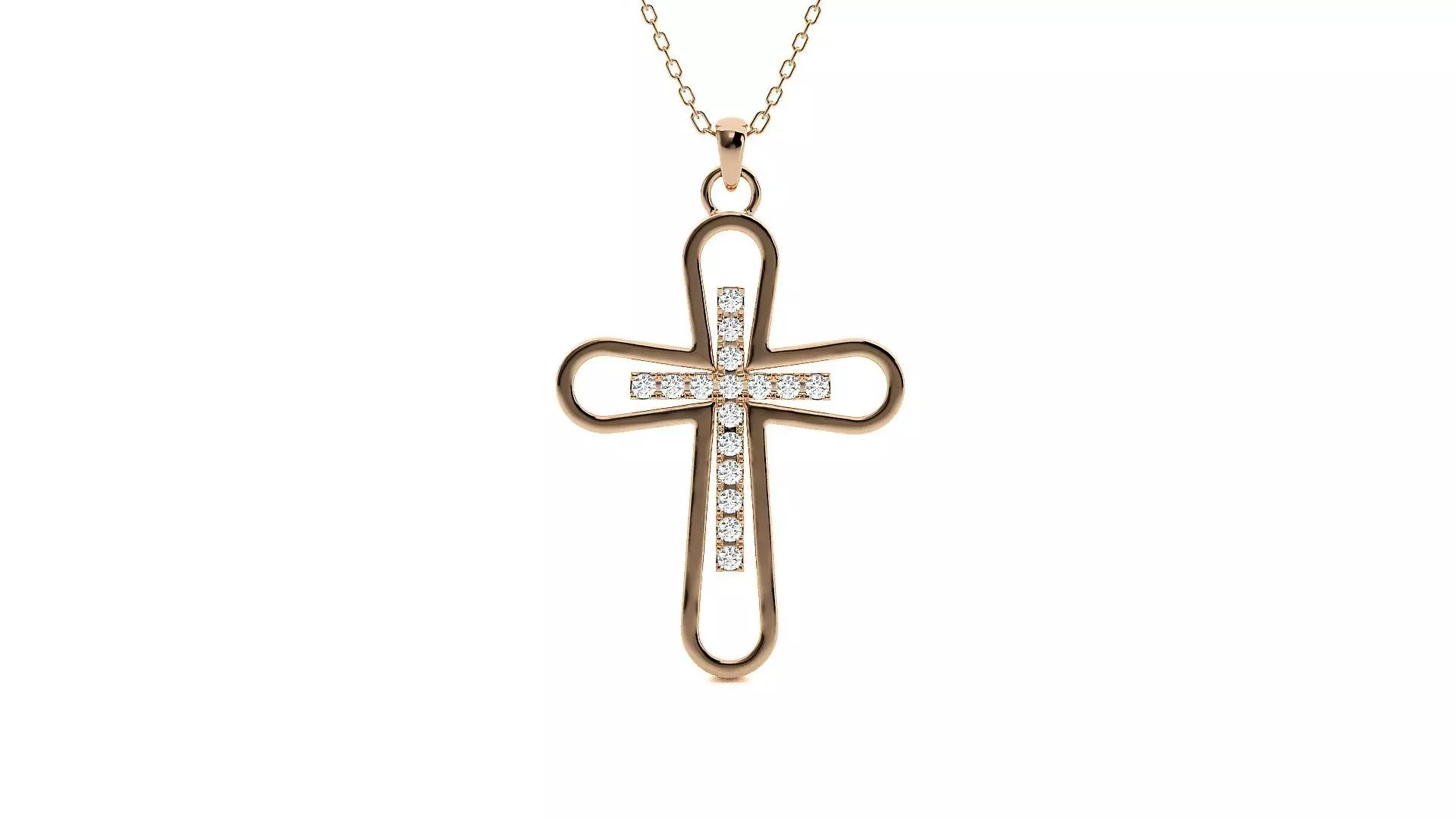 Jesus Holy Cross Pendant 3dm stl renders details 3D print model_0