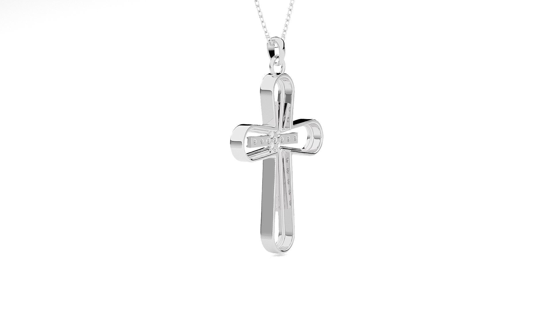 Jesus Holy Cross Pendant 3dm stl renders details 3D print model_8