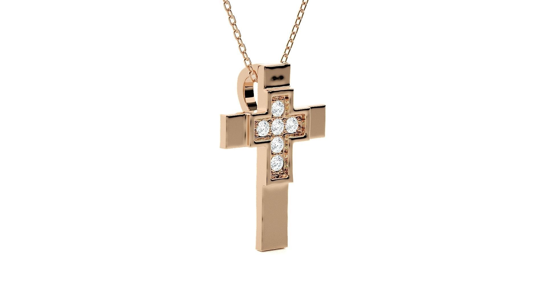 Jesus Holy Cross Pendant 3dm stl renders details 3D print model_1