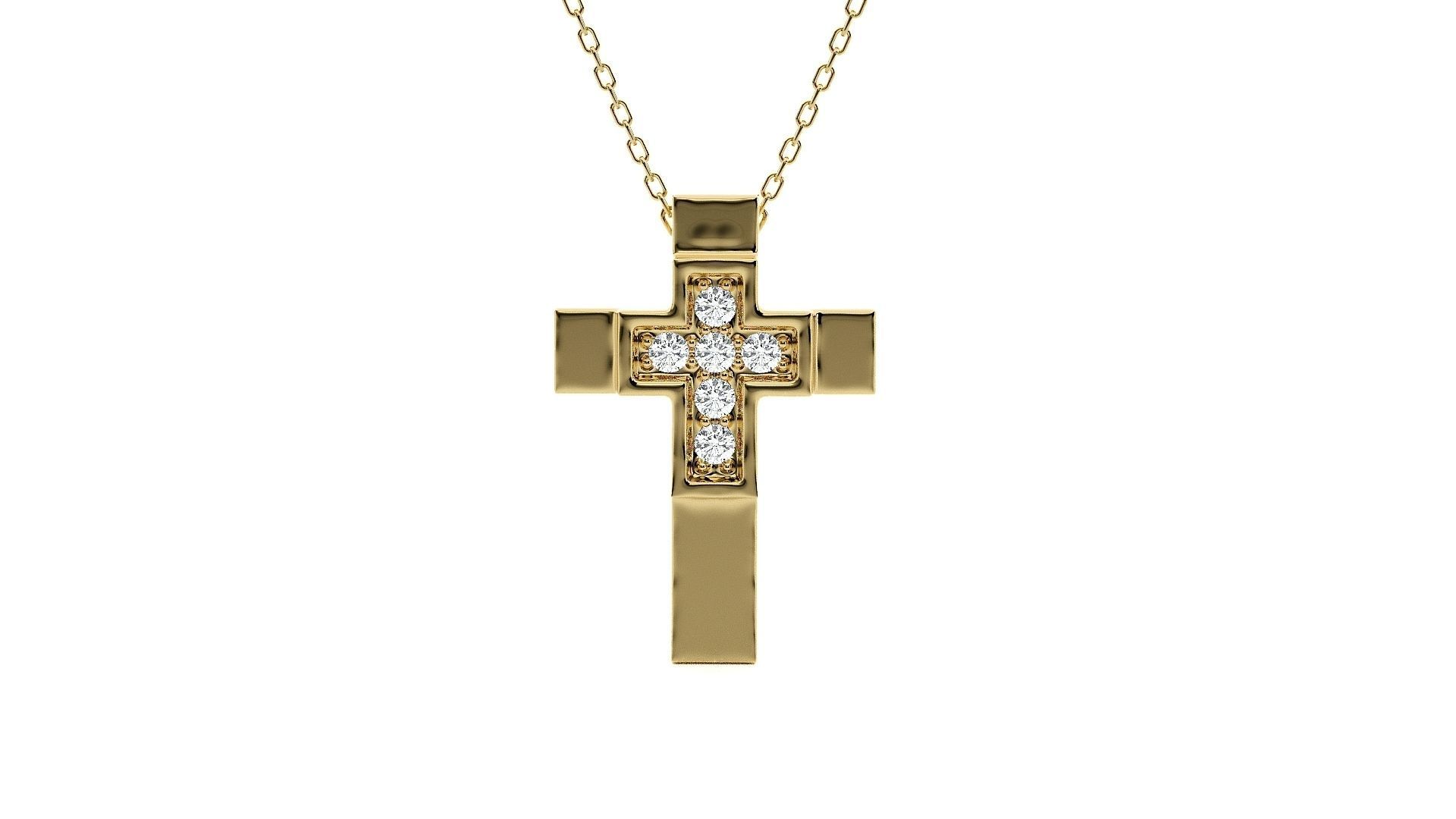 Jesus Holy Cross Pendant 3dm stl renders details 3D print model_9